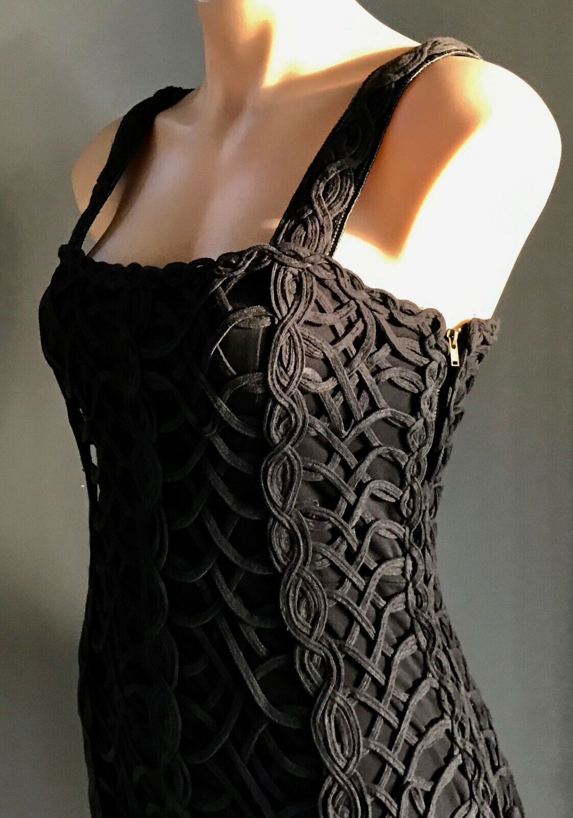 SASS & BIDE Bodycon Dress Black "Cotton Twists" Sleeveless Ladies Size 8 10 NEW