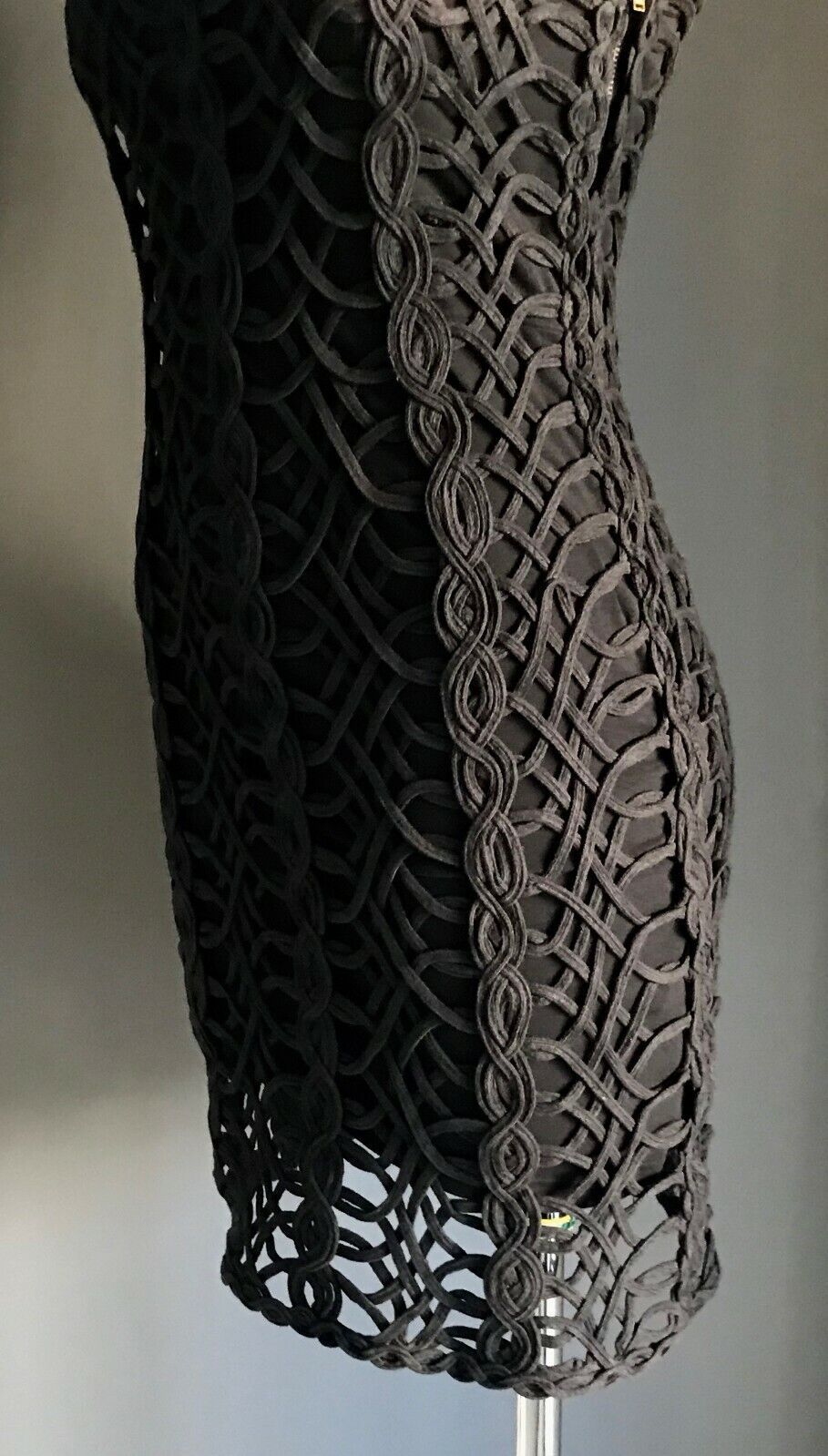 SASS & BIDE Bodycon Dress Black "Cotton Twists" Sleeveless Ladies Size 8 10 NEW