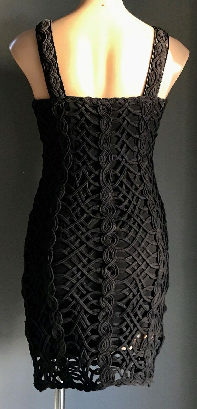SASS & BIDE Bodycon Dress Black "Cotton Twists" Sleeveless Ladies Size 8 10 NEW