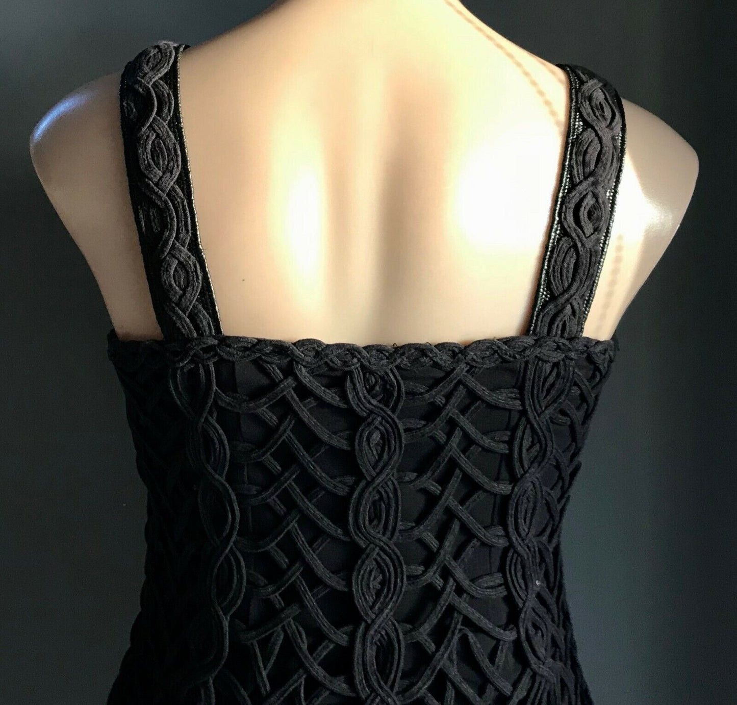 SASS & BIDE Bodycon Dress Black "Cotton Twists" Sleeveless Ladies Size 8 10 NEW
