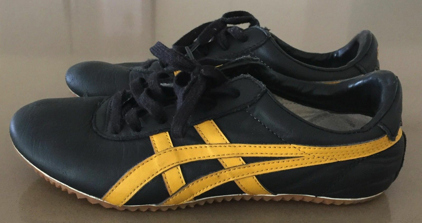 ONITSUKA TIGER Sports Shoes Black Yellow Sneakers Size 22.5cm US 4 EU 36 Unisex