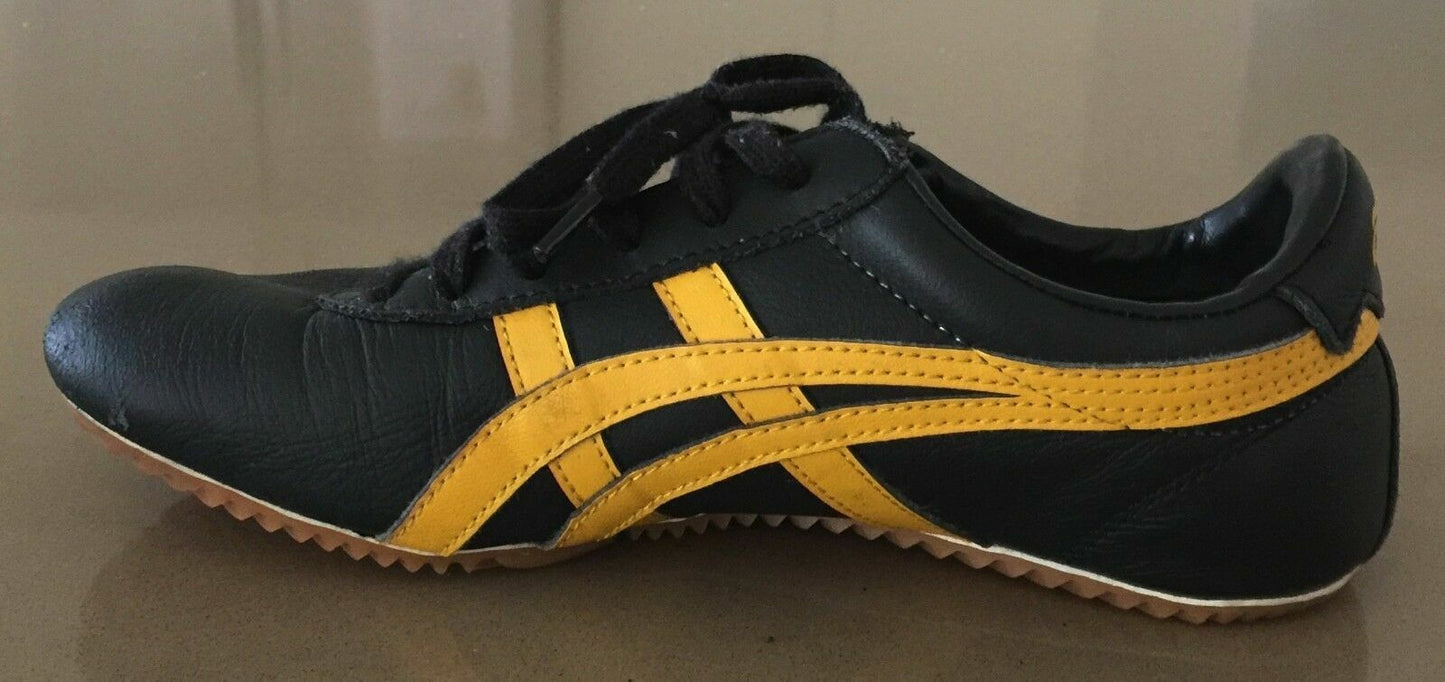 ONITSUKA TIGER Sports Shoes Black Yellow Sneakers Size 22.5cm US 4 EU 36 Unisex