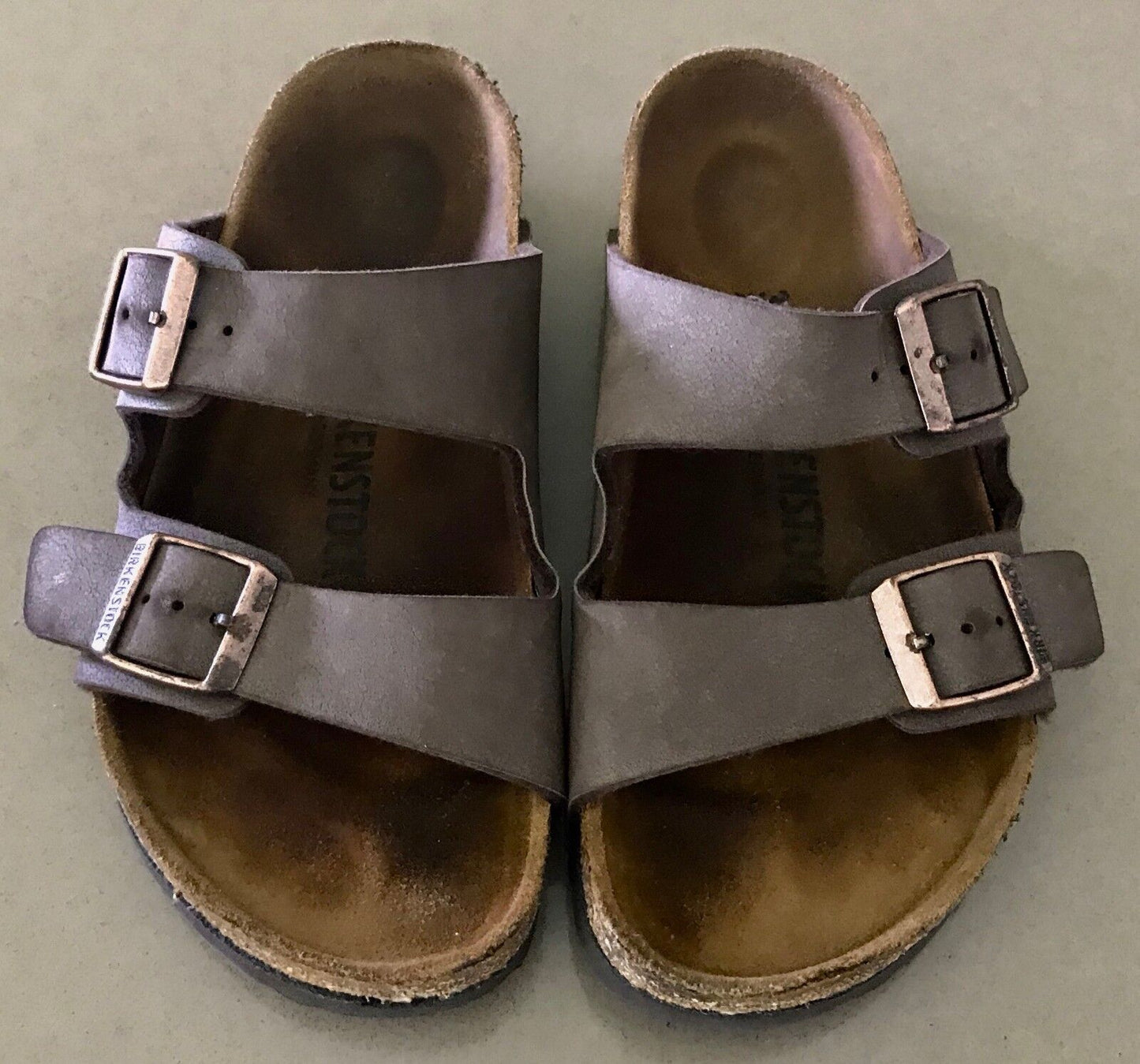 Birkenstock Arizona Sandals Size 36 (L5) Brown Leather Adjustable Buckles Unisex