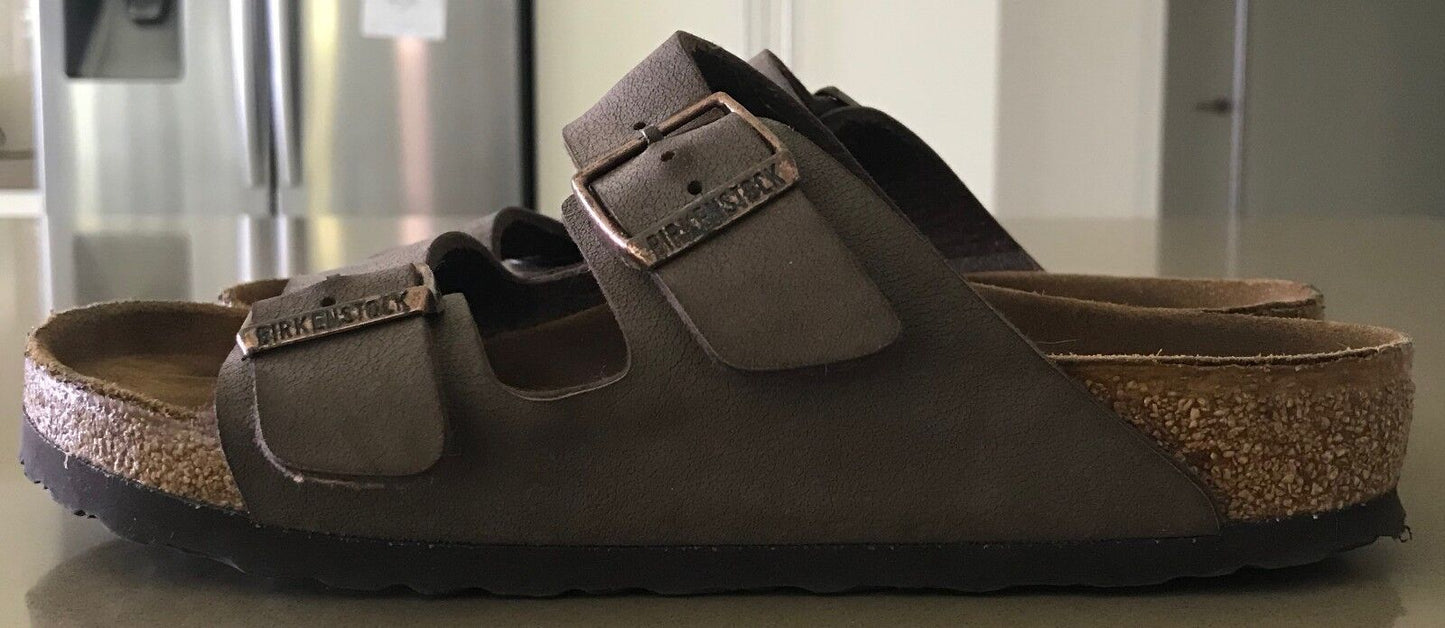 Birkenstock Arizona Sandals Size 36 (L5) Brown Leather Adjustable Buckles Unisex