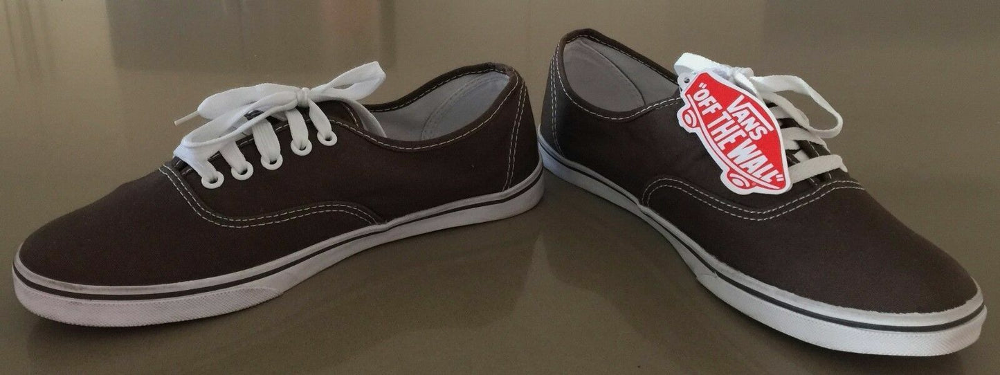 VANS Lace Up Sneakers Brown White Classics Skate Shoes Size US M 9 W 10.5 NEW