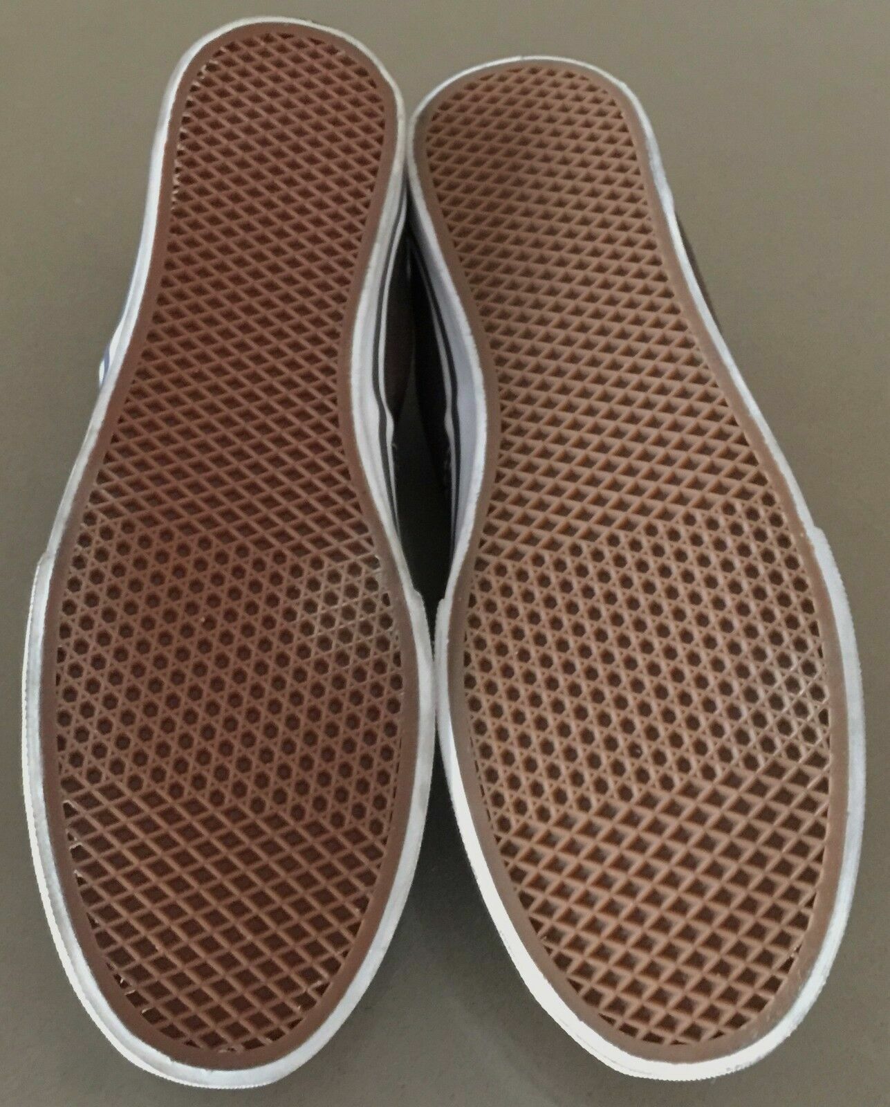 VANS Lace Up Sneakers Brown White Classics Skate Shoes Size US M 9 W 10.5 NEW