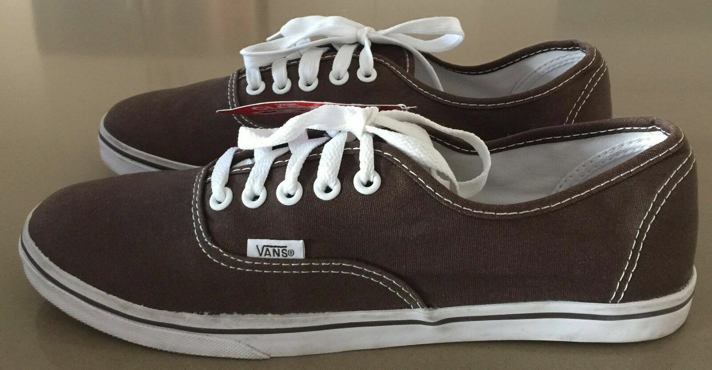 VANS Lace Up Sneakers Brown White Classics Skate Shoes Size US M 9 W 10.5 NEW