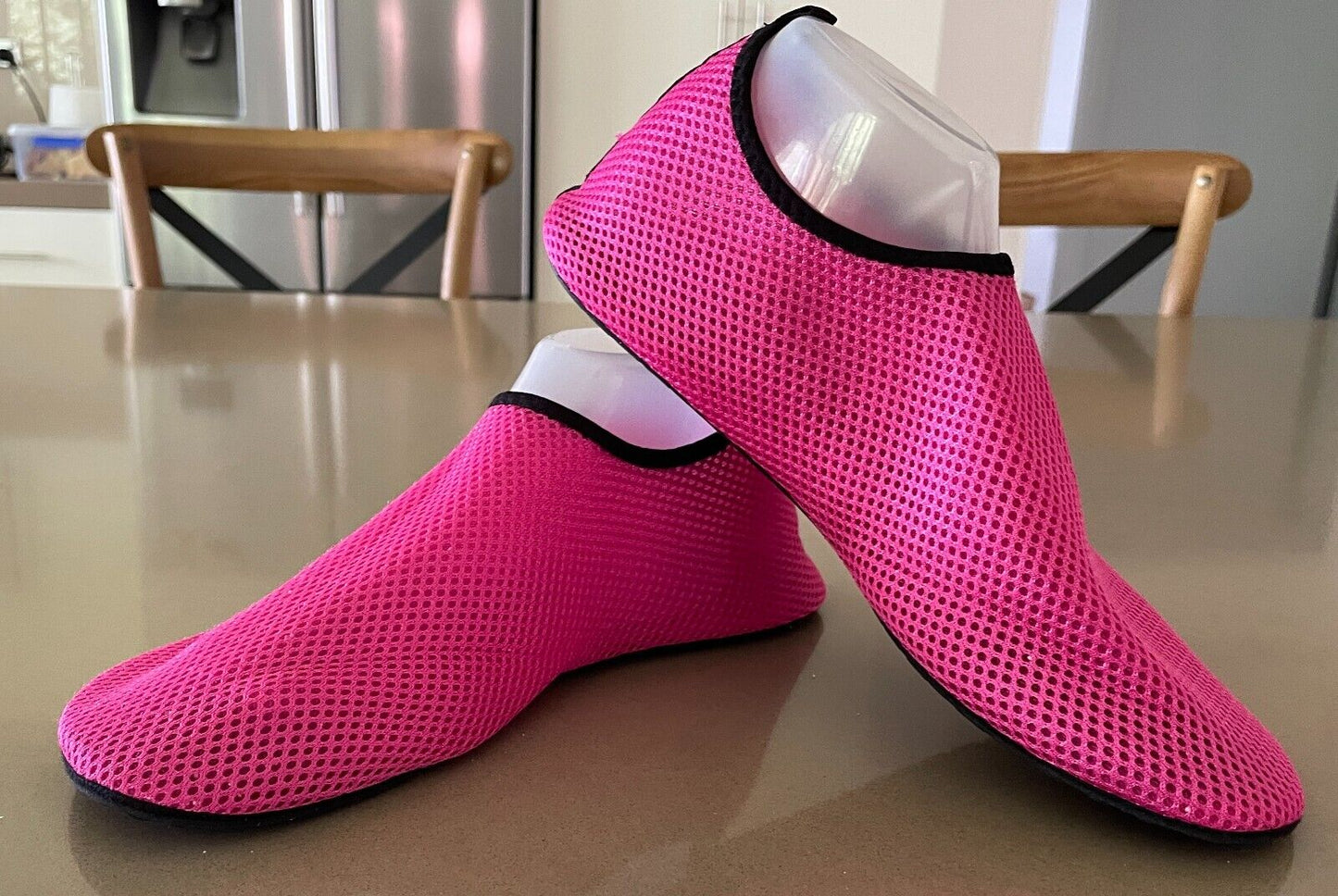 Unisex Pink Aqua Quick-Dry Water Shoes Dive Surf  Swim Beach Yoga 44/45 Slipons