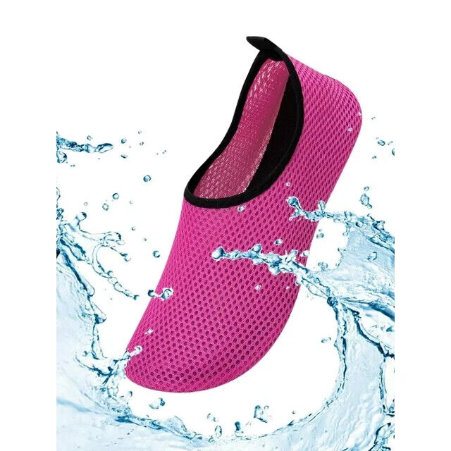 Unisex Pink Aqua Quick-Dry Water Shoes Dive Surf  Swim Beach Yoga 44/45 Slipons