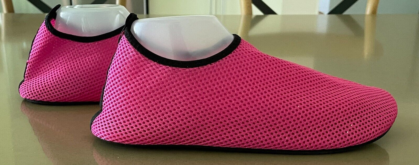 Unisex Pink Aqua Quick-Dry Water Shoes Dive Surf  Swim Beach Yoga 44/45 Slipons