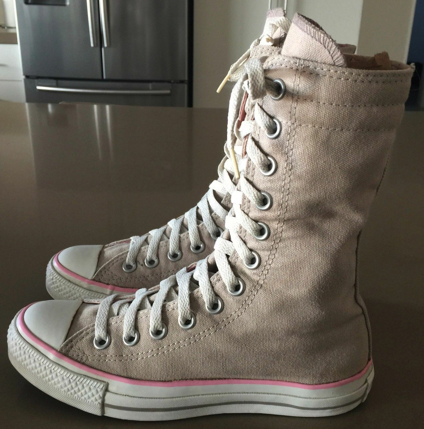CONVERSE ALL STAR X Hi Top Sneakers Beige & White Men 4 W 6 25cm Unisex Shoes