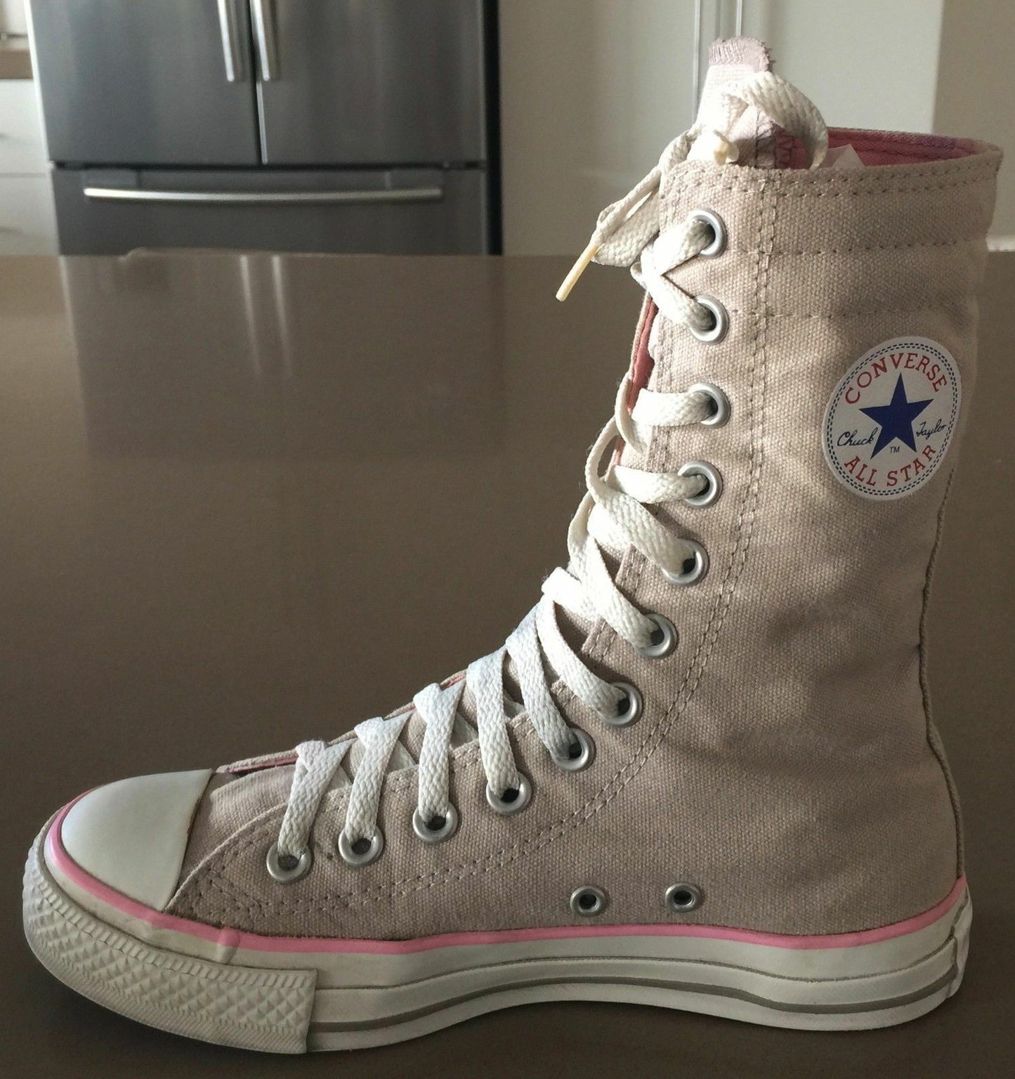 CONVERSE ALL STAR X Hi Top Sneakers Beige & White Men 4 W 6 25cm Unisex Shoes