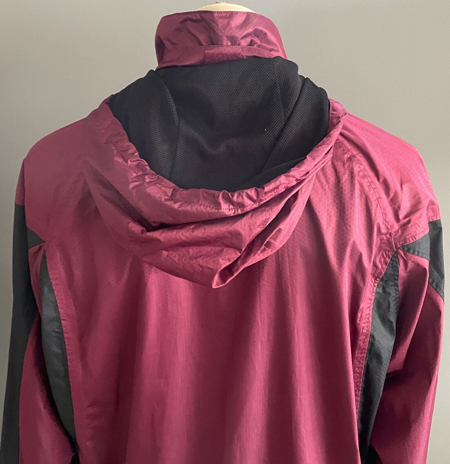CANTERBURY QLD State Of Origin Anorak Spray Jacket Mens XL Maroon Black Hoody