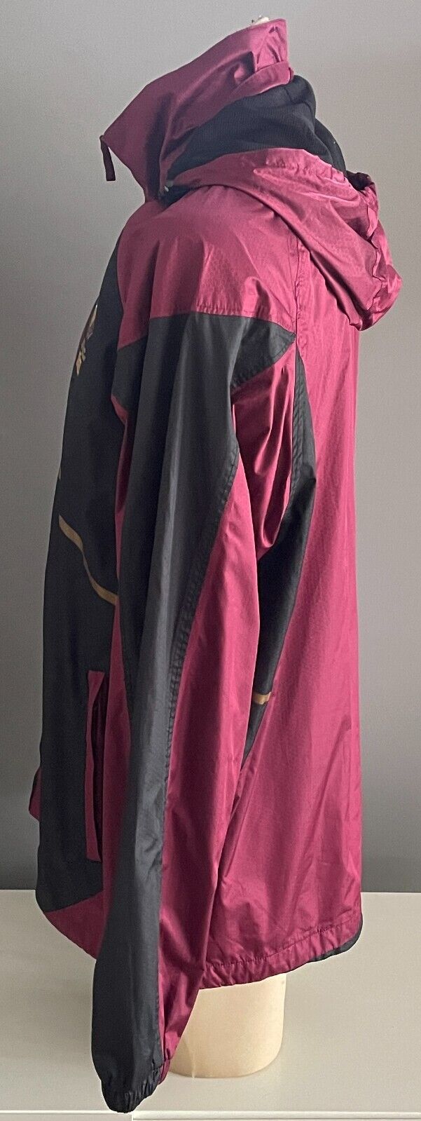 CANTERBURY QLD State Of Origin Anorak Spray Jacket Mens XL Maroon Black Hoody