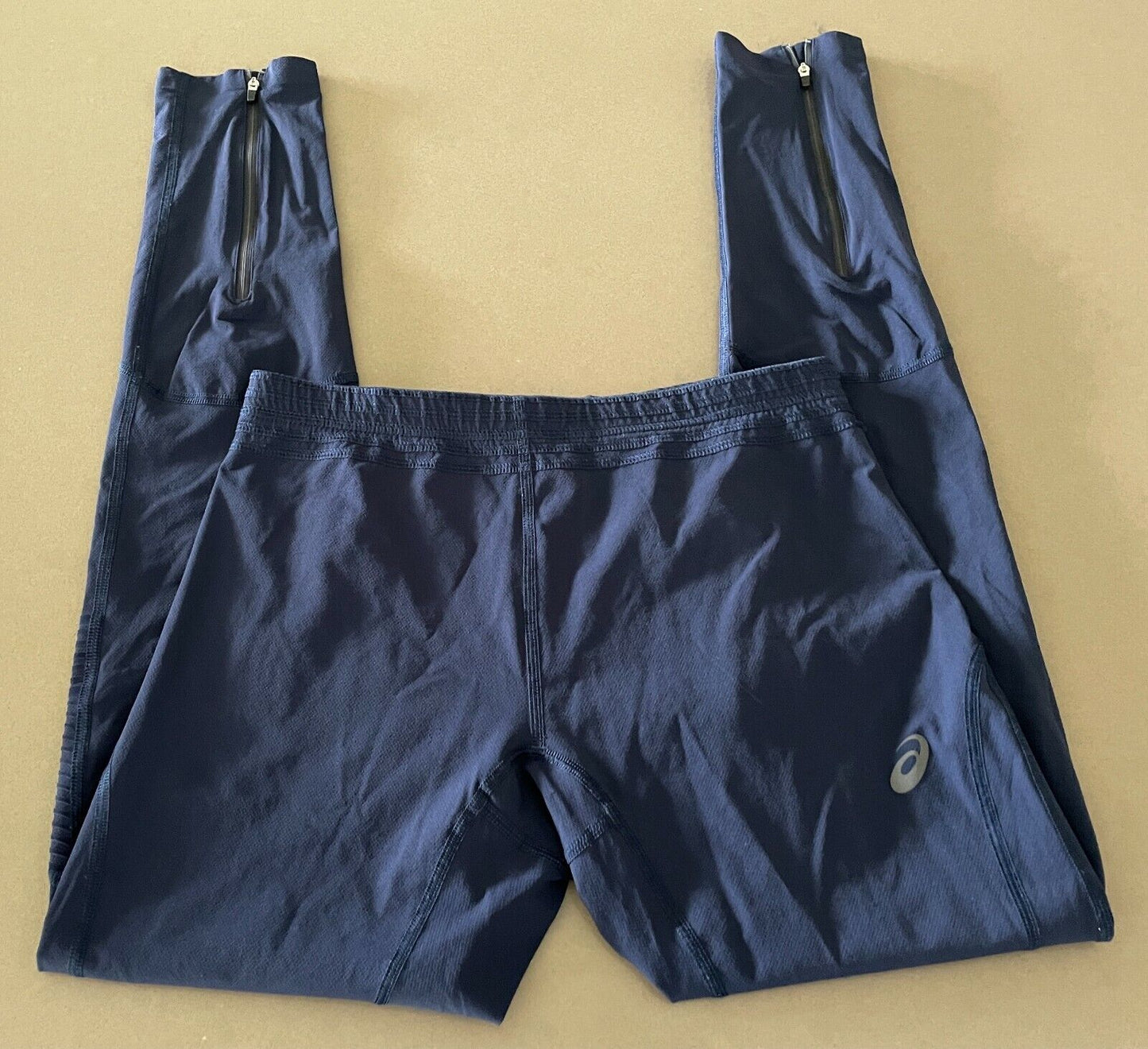 ASICS Pants Navy Blue Motion Dry Full Length Elastic Waist Ladies Size M