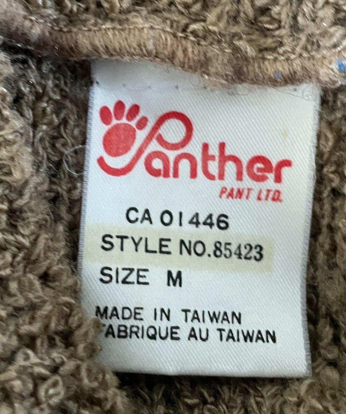 PANTHER Cardigan Light Brown Chunky Knit Shawl Collar Long Sleeve Size M 12