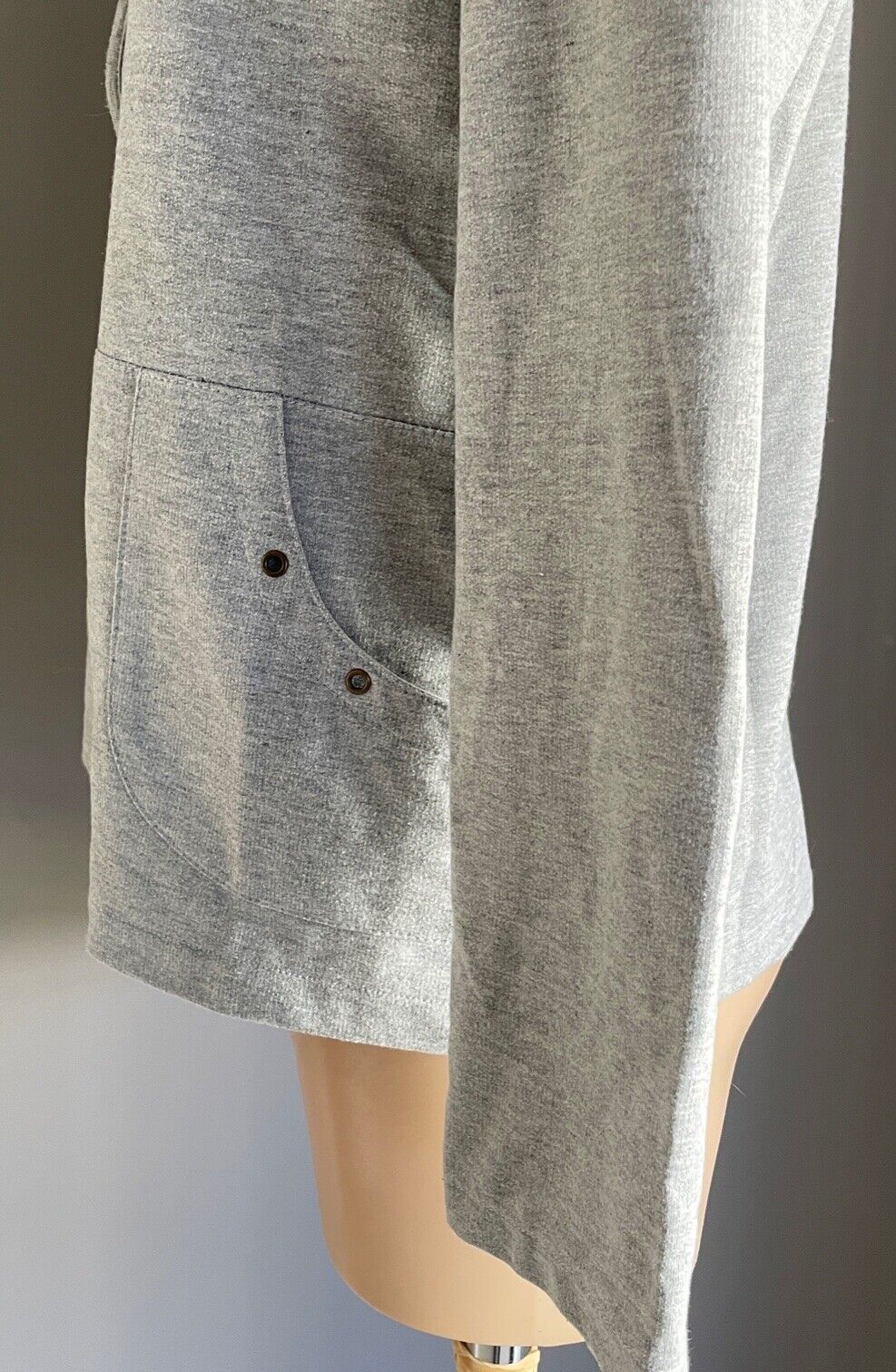 SPIRIT Jacket Zip Front Sweater Grey Marle Long Sleeve Top Size M 12 Casual