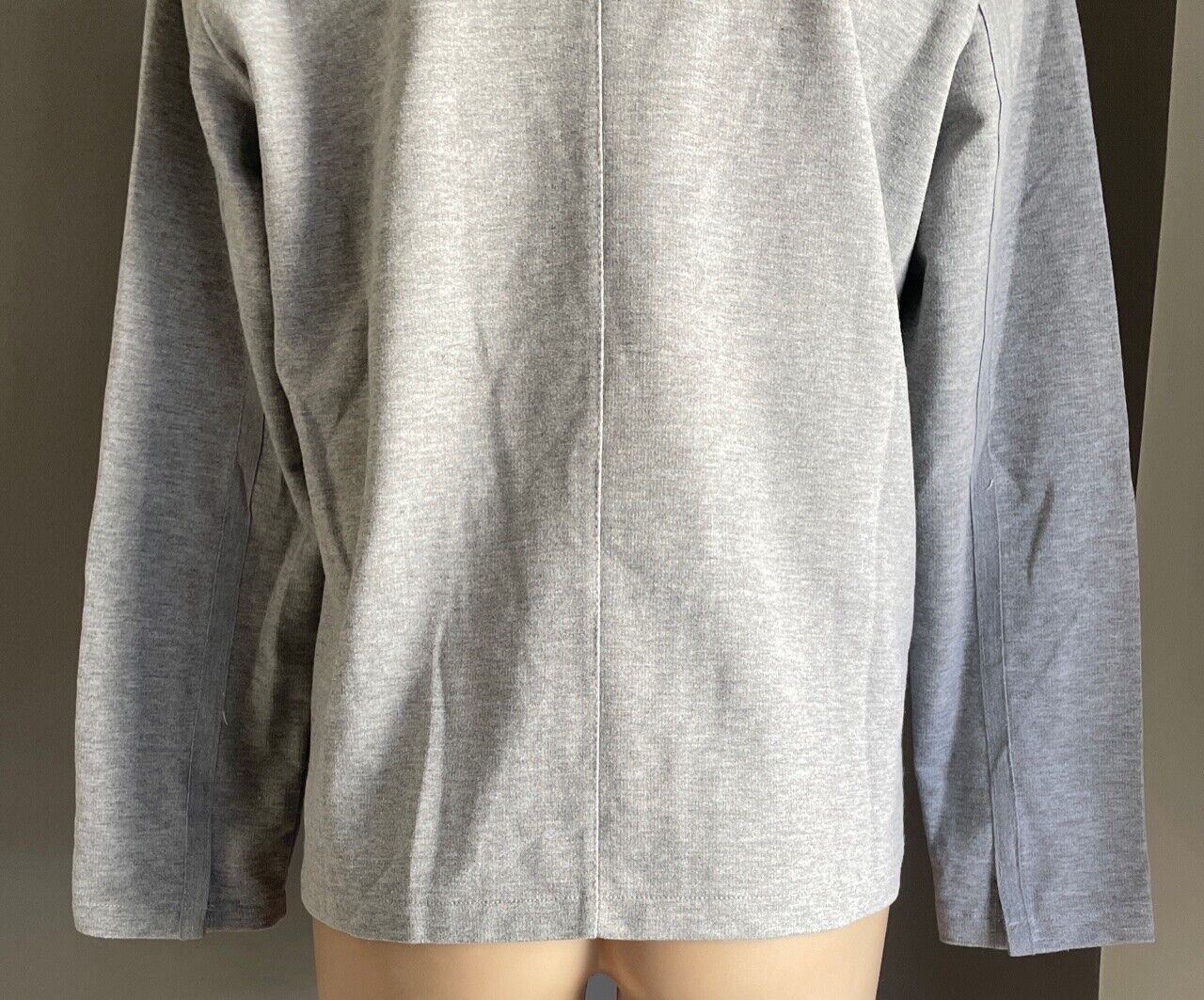 SPIRIT Jacket Zip Front Sweater Grey Marle Long Sleeve Top Size M 12 Casual