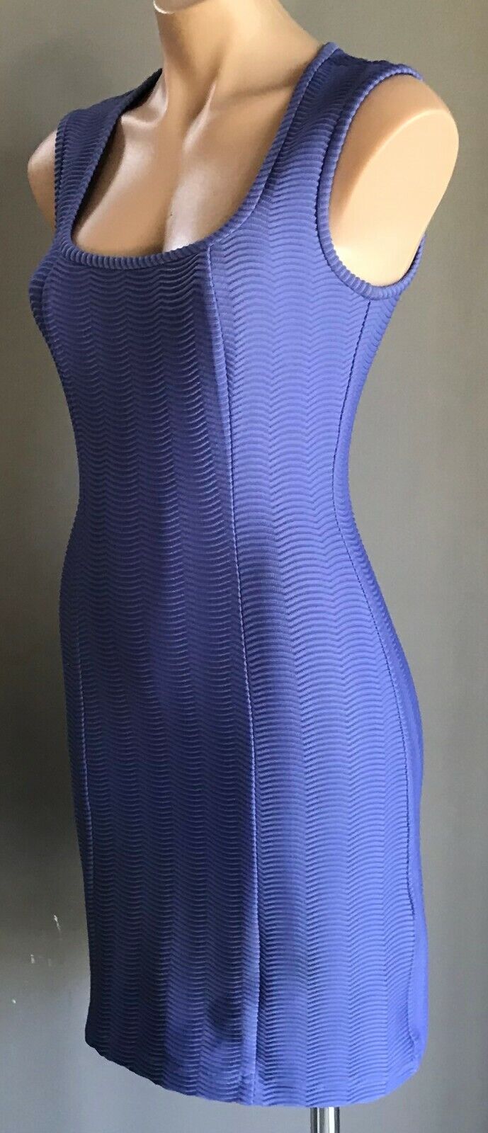 HOUSE Bodycon Dress Mauve Stretch Texture Fabric Sleeveless Size 1 AU 10 Vintage
