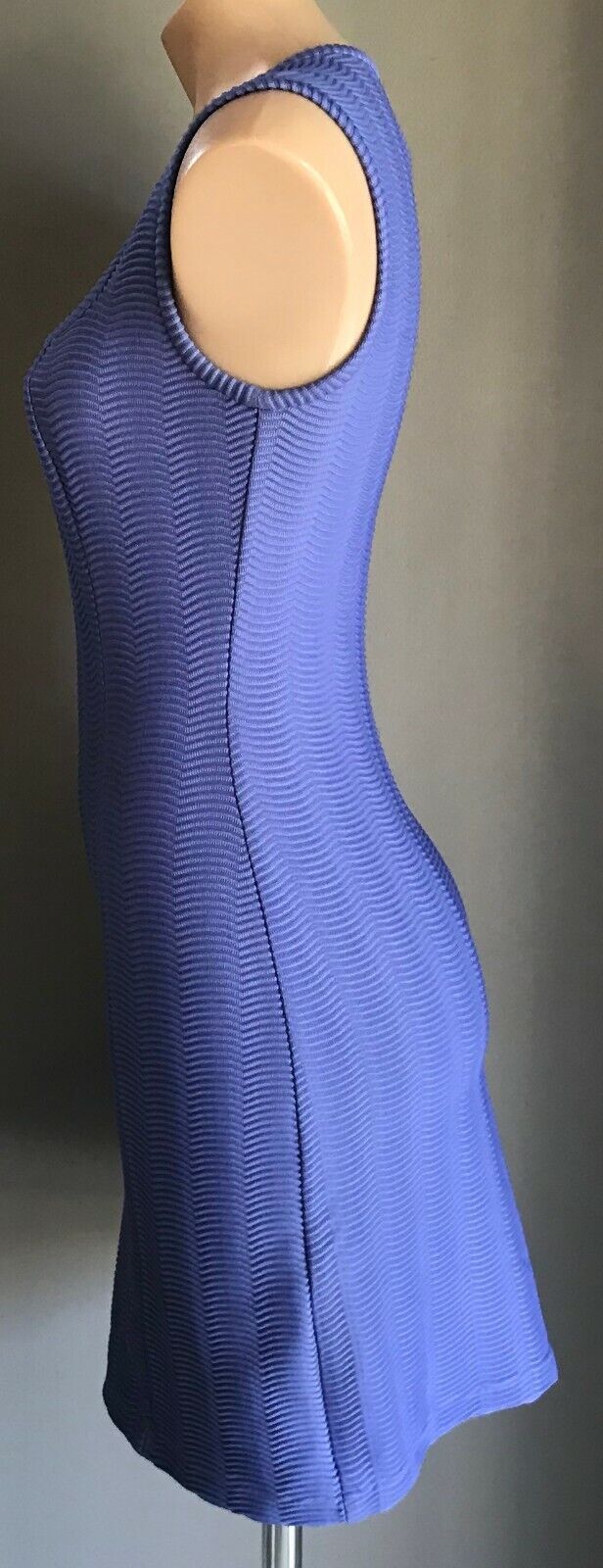 HOUSE Bodycon Dress Mauve Stretch Texture Fabric Sleeveless Size 1 AU 10 Vintage