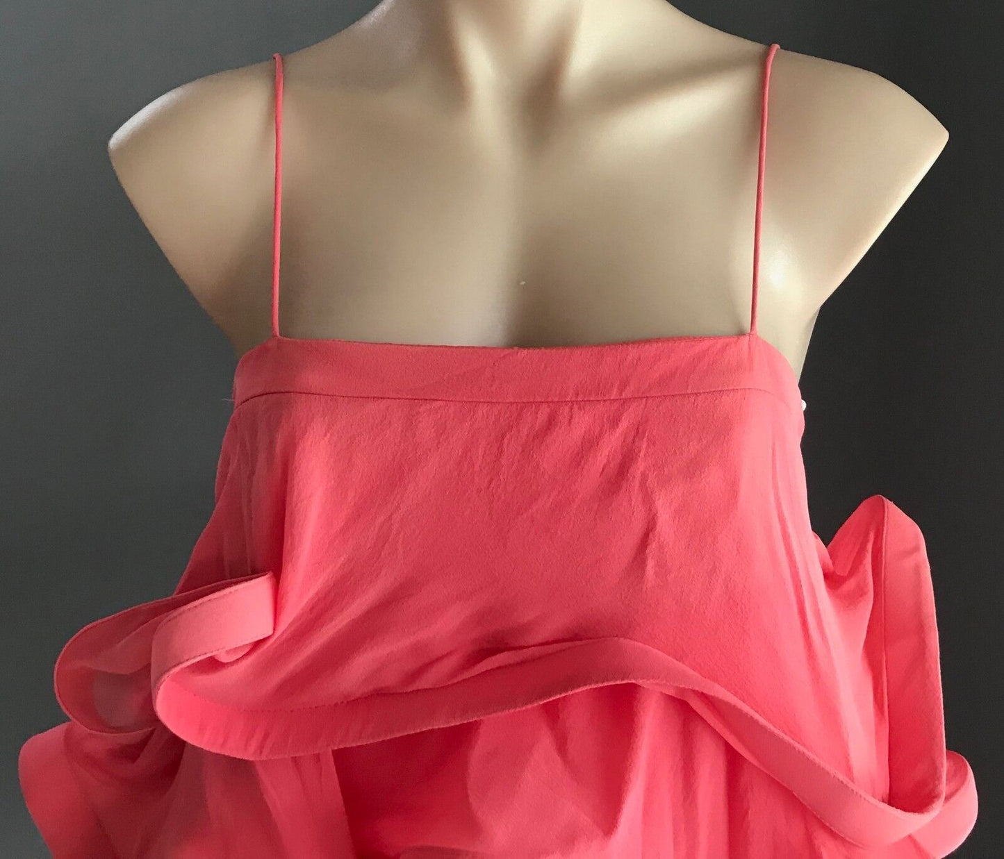 Hens BridesMaid ROSE NOIR Silk Mini Dress Coral Red Wired Costume Size 8 10 NEW