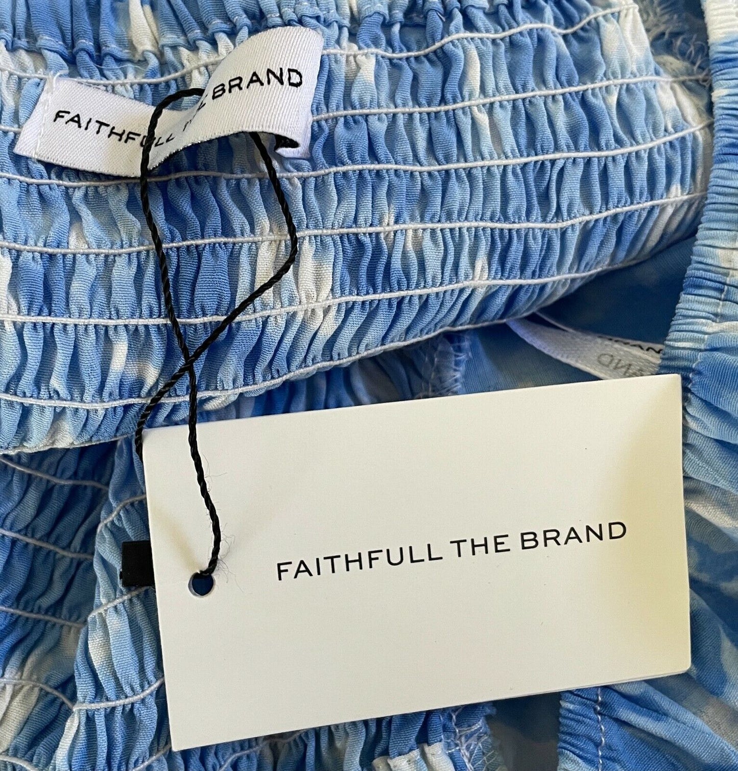 FAITHFULL THE BRAND "Magnolia" Mini Dress Shirred Tie Dyed Size 6 AU 8 10 NEW