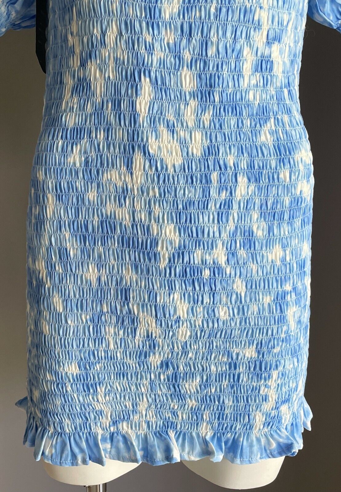 FAITHFULL THE BRAND "Magnolia" Mini Dress Shirred Tie Dyed Size 6 AU 8 10 NEW