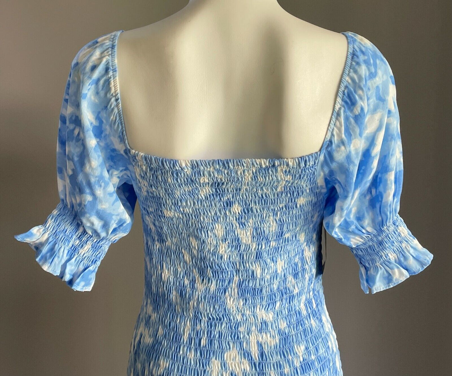 FAITHFULL THE BRAND "Magnolia" Mini Dress Shirred Tie Dyed Size 6 AU 8 10 NEW