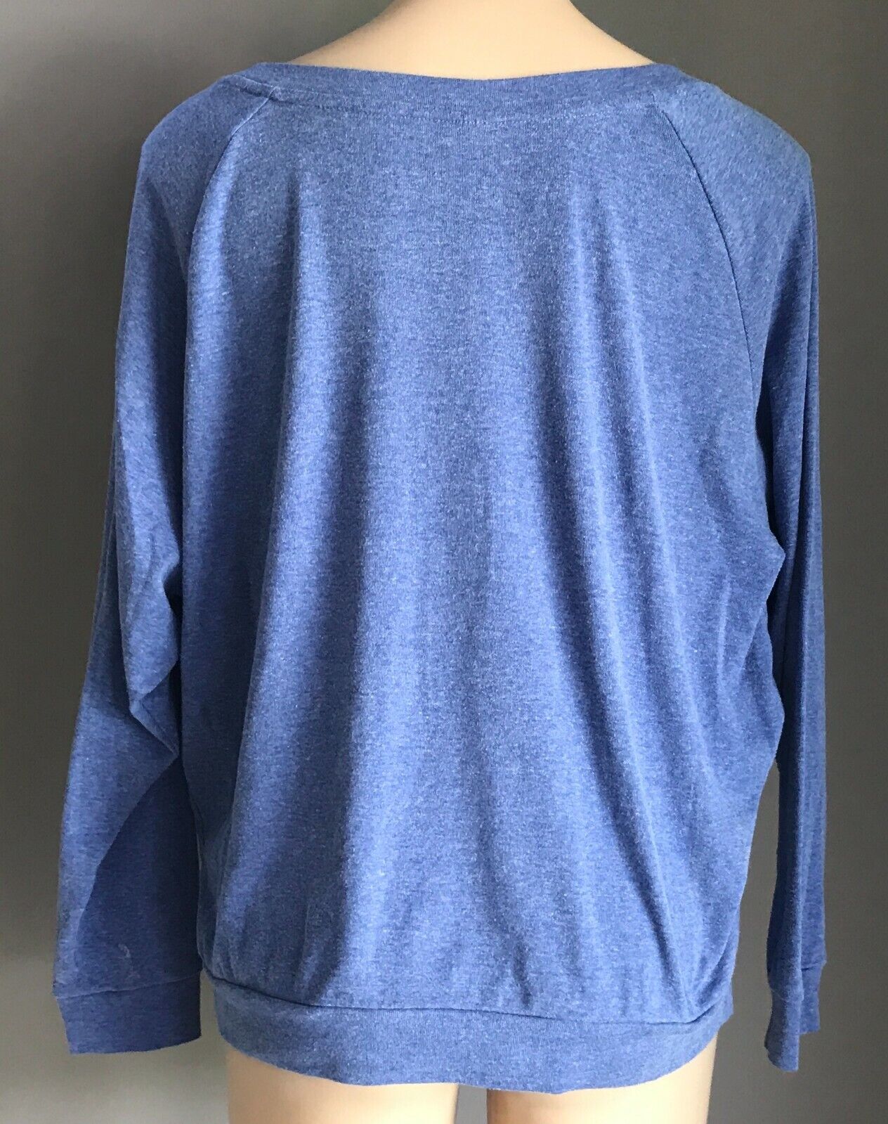 NOW Top Blue Wash Long Sleeve Blouse w Stud & Crystal Trim Ladies Plus Size 16