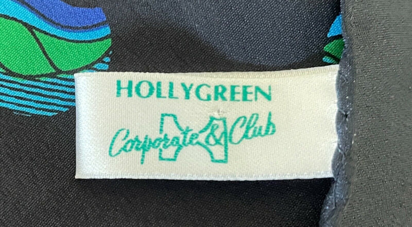 HOLLYGREEN Neck SCARF Neckerchief Square Corporate & Club Black Blue Green NEW