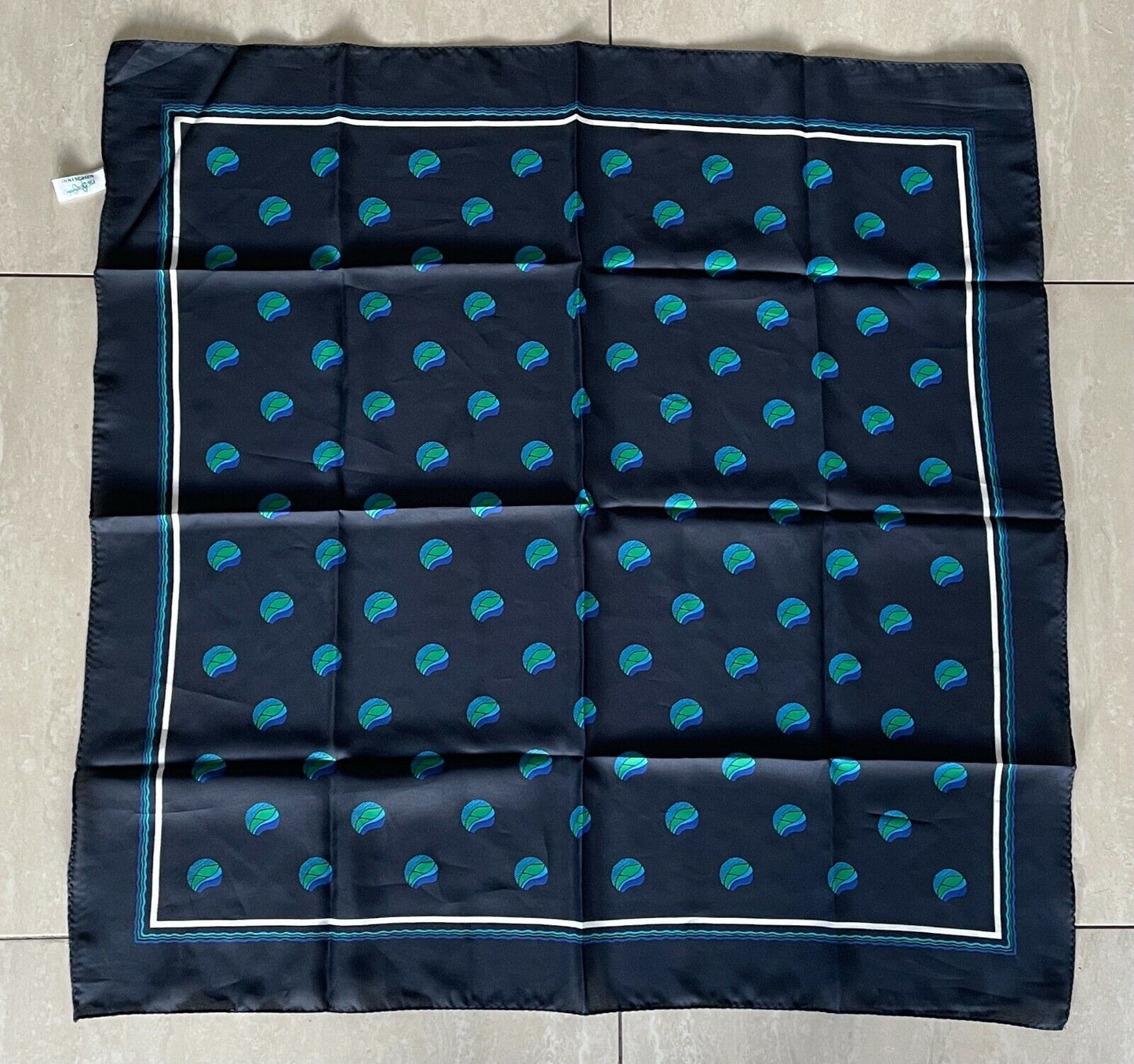 HOLLYGREEN Neck SCARF Neckerchief Square Corporate & Club Black Blue Green NEW