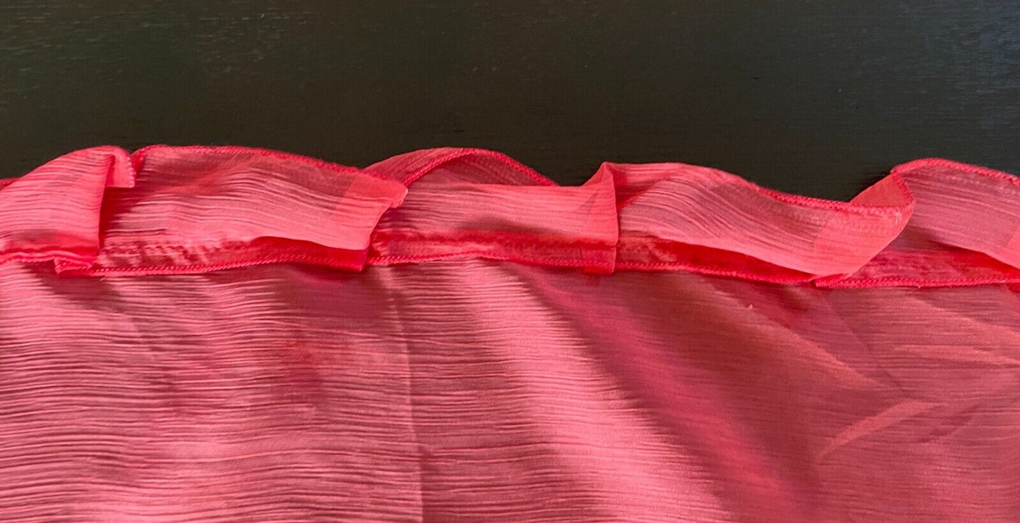Neck SCARF MANLIWEISHA Semi Sheer Coral Shawl Rectangle Ruffle Broderie Anglaise