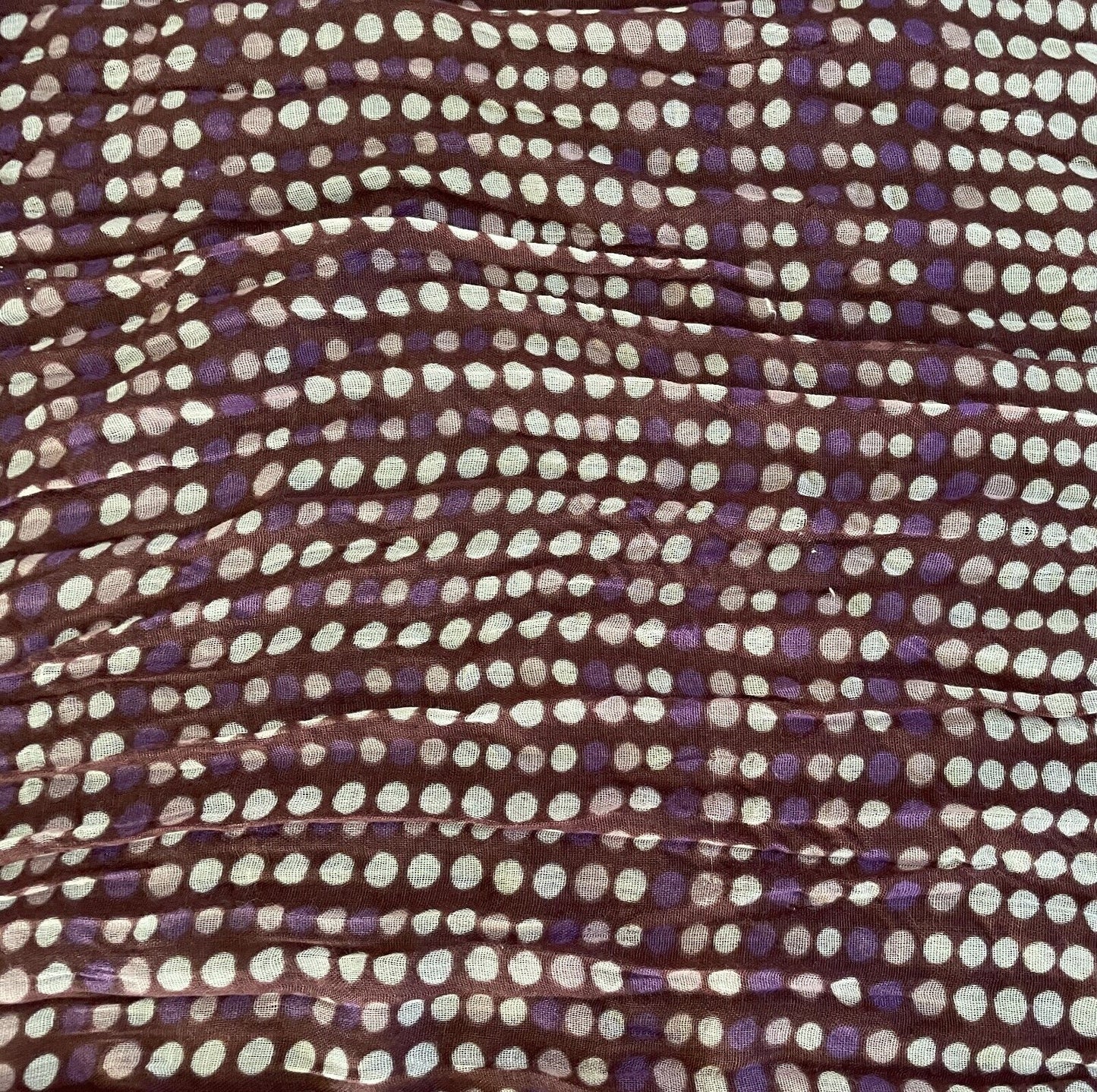 Neck SCARF Dot Paisley Crinkle Plisse Lightweight Cotton Long 70cm x 177cm