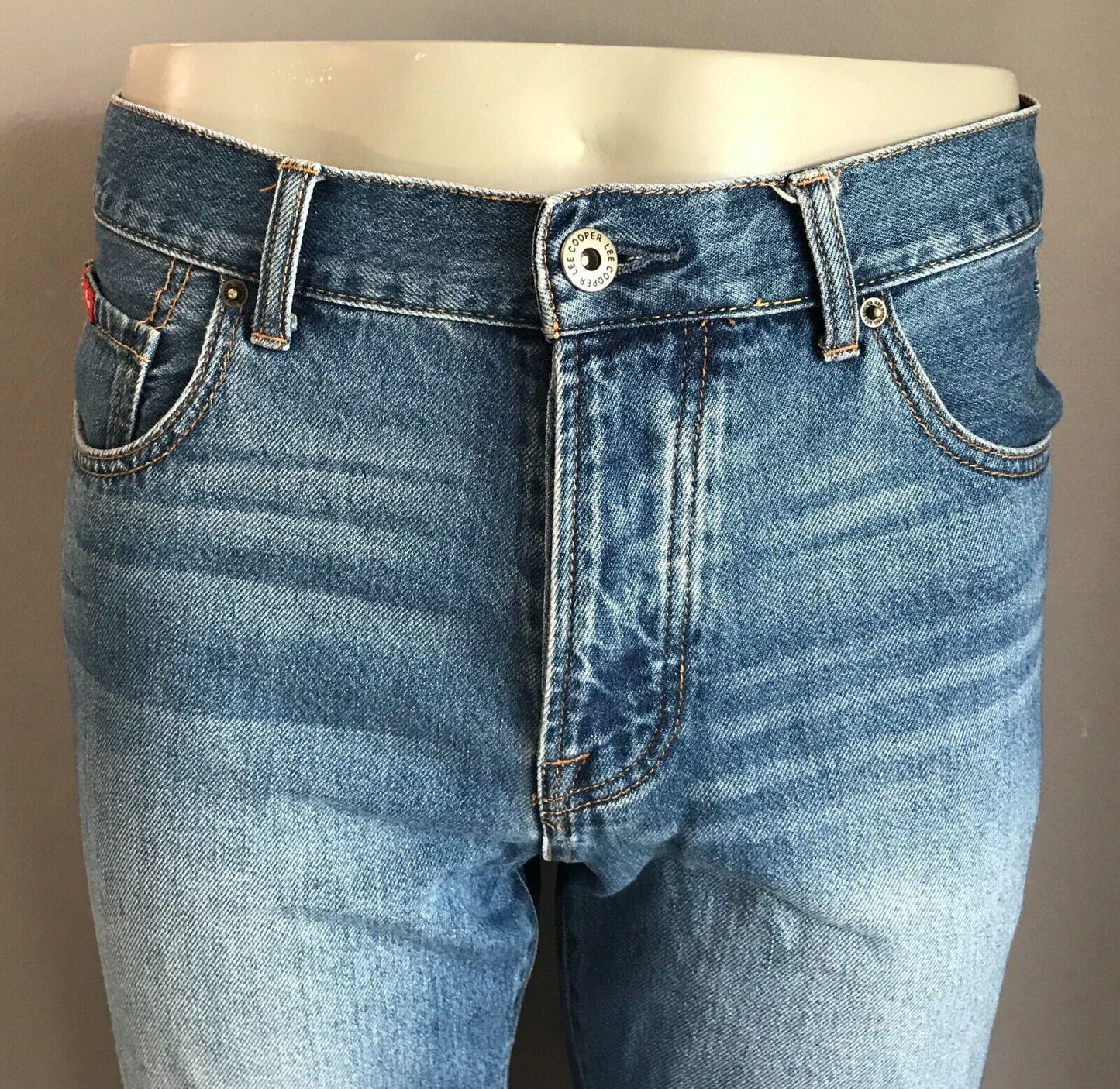 Denim Shorts LEE COOPER "Norris" Jeans Blue Slim Short Pants Button Fly Size 34