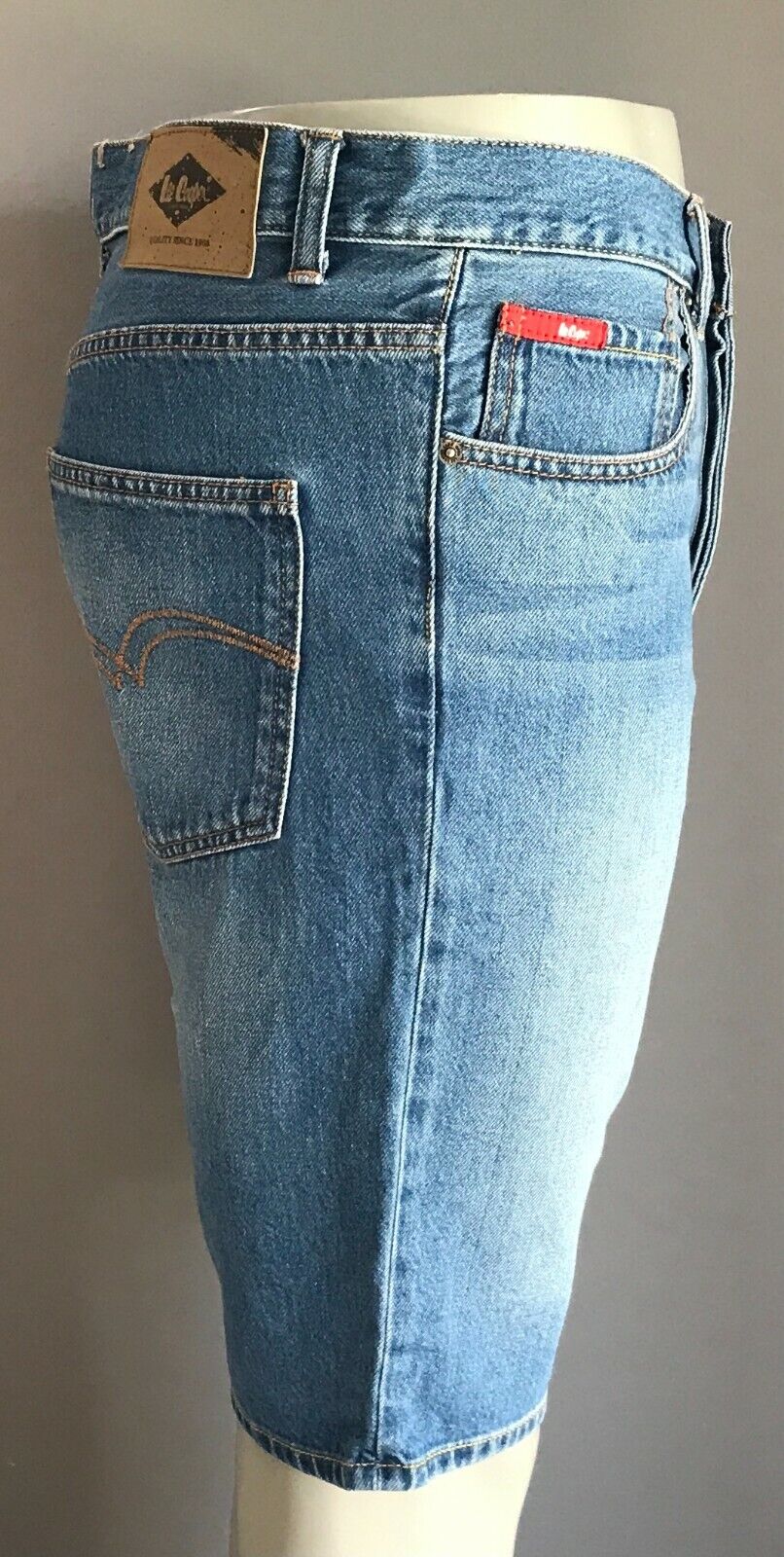 Denim Shorts LEE COOPER "Norris" Jeans Blue Slim Short Pants Button Fly Size 34