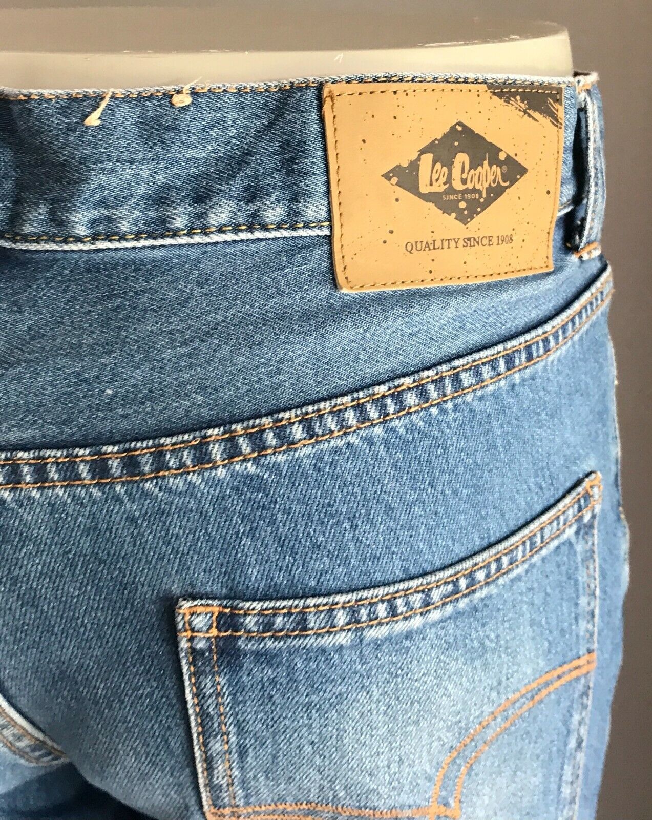 Denim Shorts LEE COOPER "Norris" Jeans Blue Slim Short Pants Button Fly Size 34
