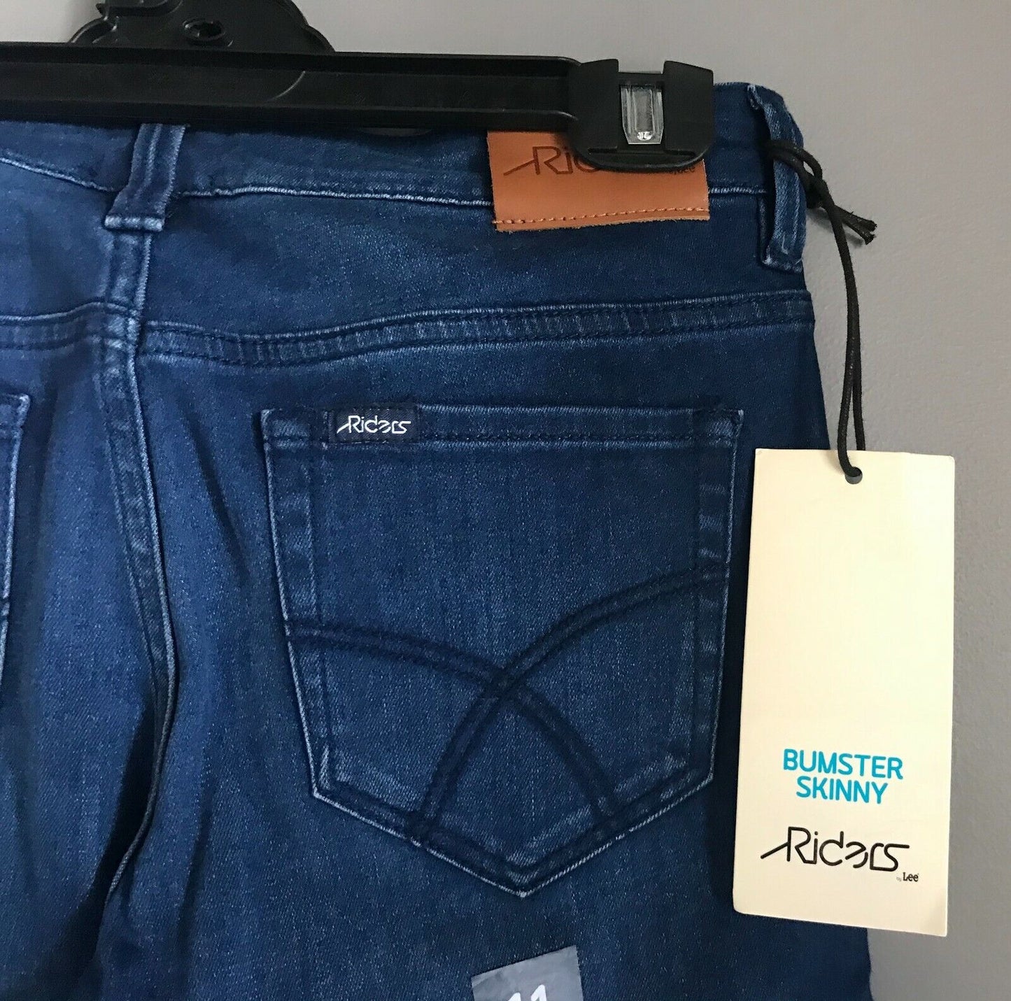 RIDERS BY LEE "Bumster Skinny" Stretch Blue Denim Jeans Pants Ladies Size 11 NEW