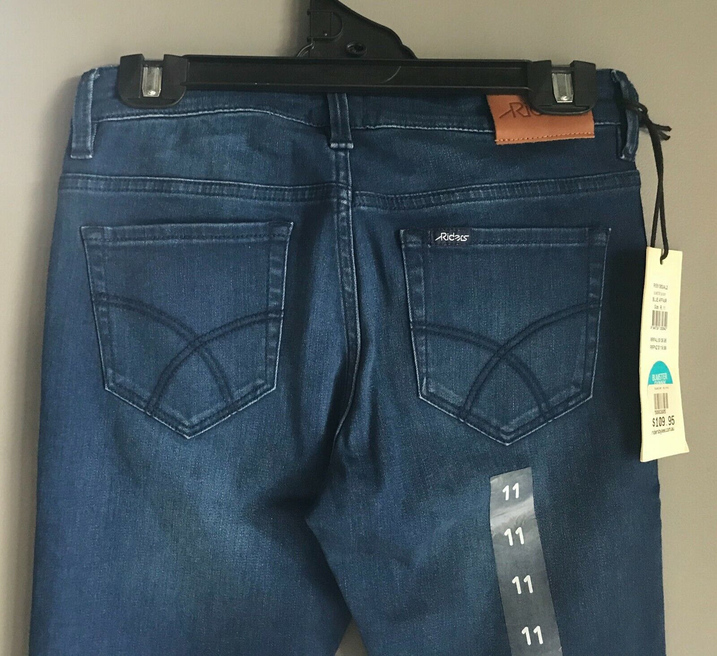 RIDERS BY LEE "Bumster Skinny" Stretch Blue Denim Jeans Pants Ladies Size 11 NEW