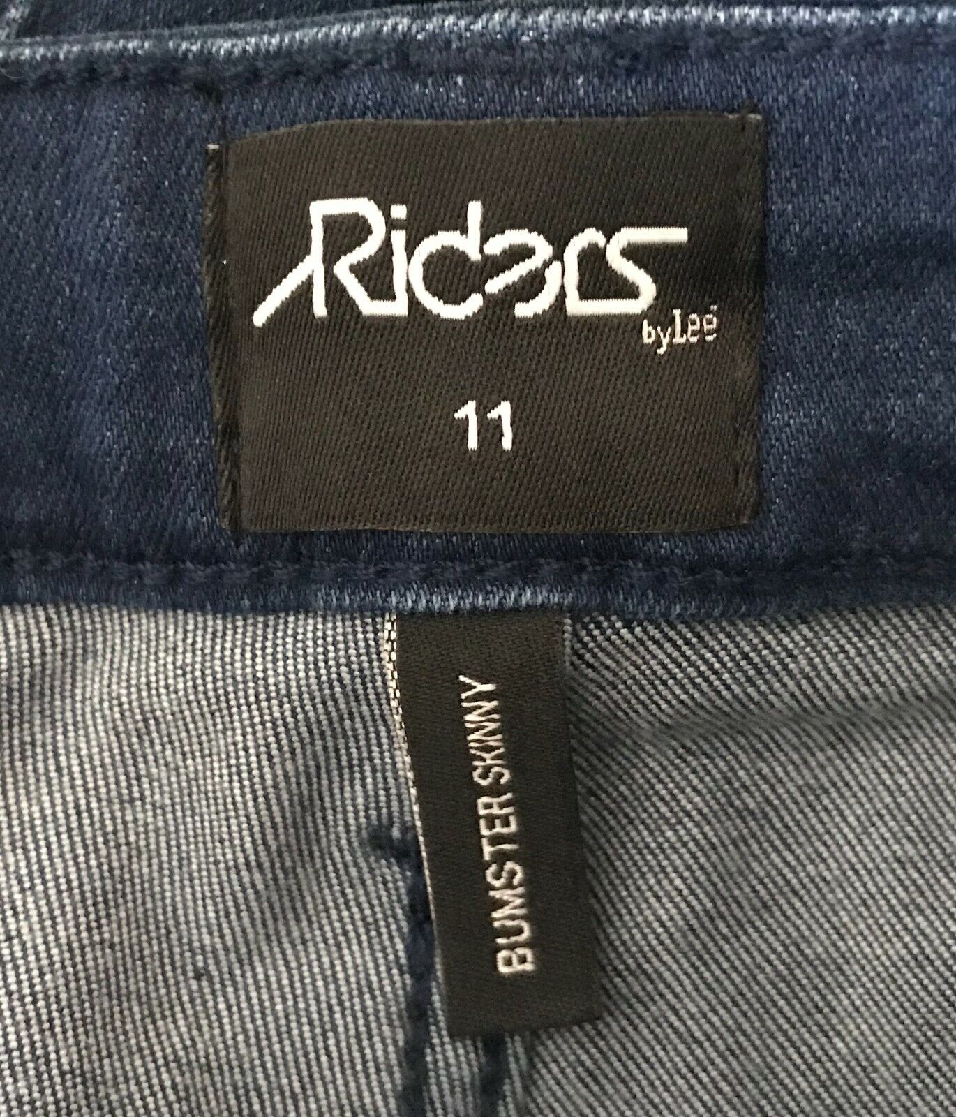 RIDERS BY LEE "Bumster Skinny" Stretch Blue Denim Jeans Pants Ladies Size 11 NEW