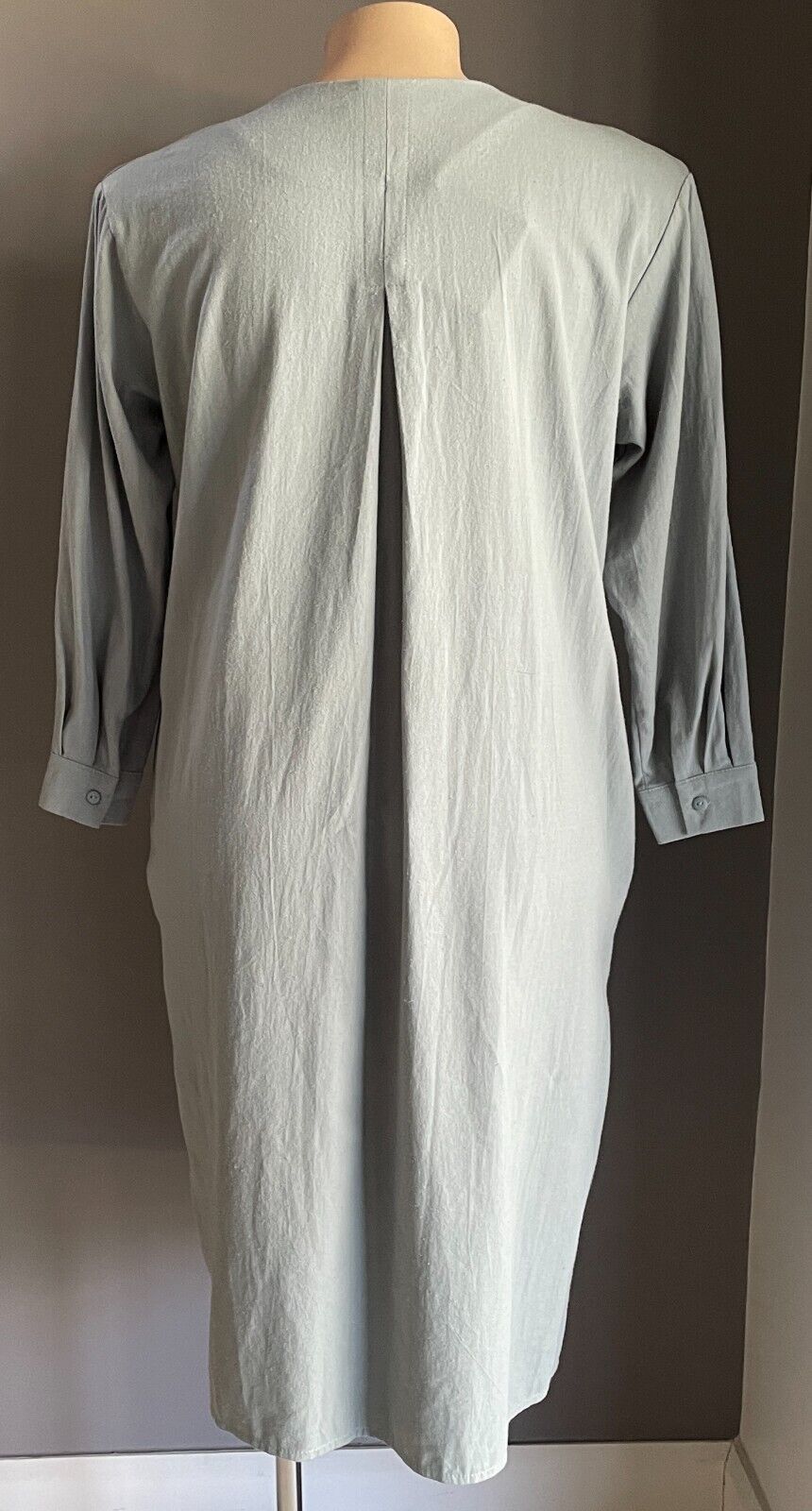 Ms LEE Midi Dress Sage Green V-Neck 3/4 Sleeve Shift Plus Size 20 - 22