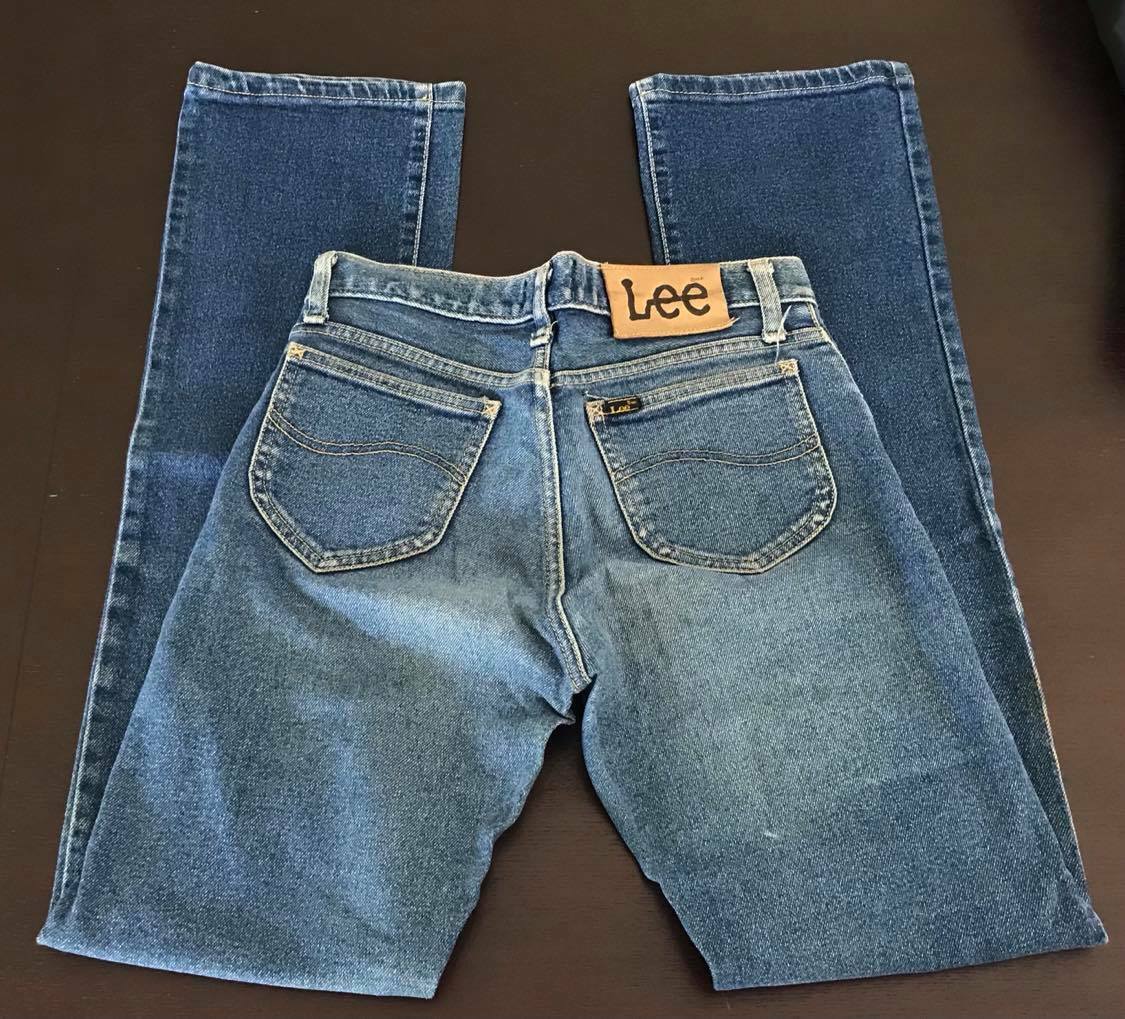 Vintage LEE Trumpet Leg Jeans Blue Denim Ladies Size 7 Australia