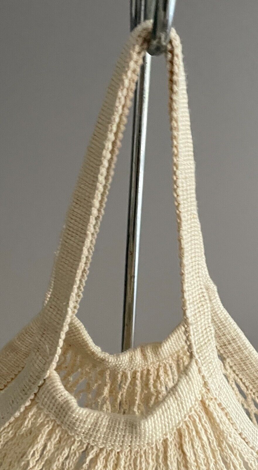 Shopper String Bag Cream Cotton Crochet Eco Friendly Save the Planet 37cm