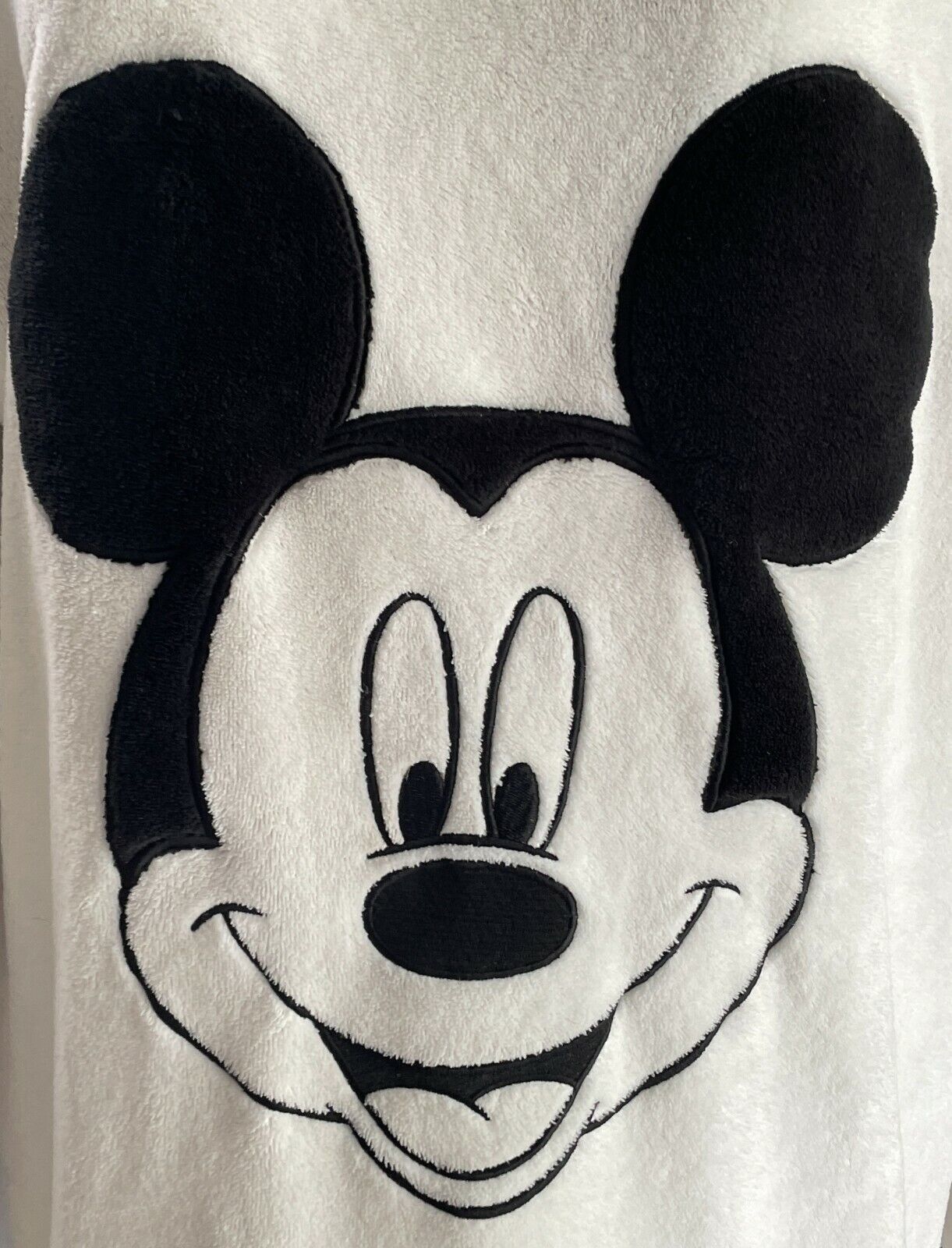 DISNEY Mickey Mouse Fluffy Jumper Dove Grey  Black Polar Fleece L/Sleeve 16 18