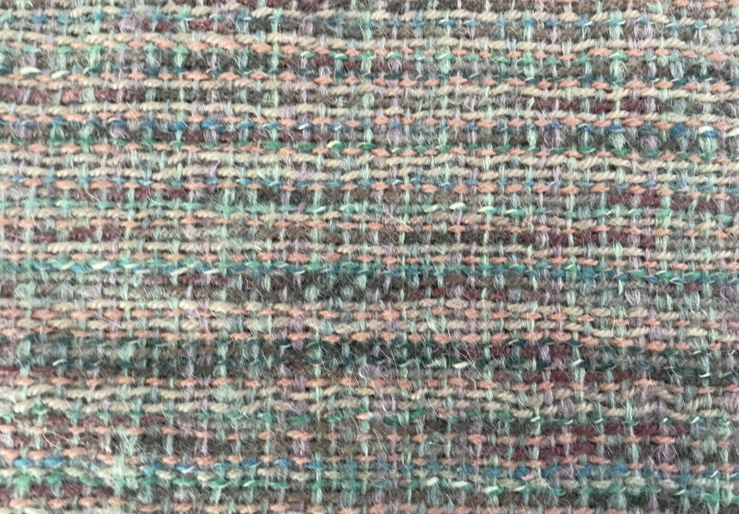 Neck SCARF Vintage Mohair Knit Fringed Pastel Blue Green Pink Purple Rectangle