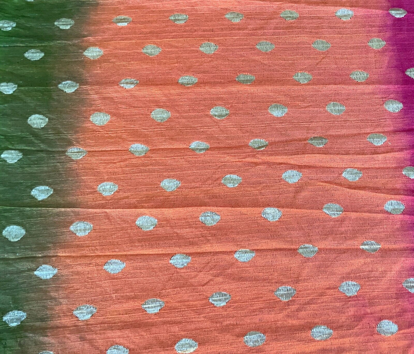 Neck SCARF Fringed Orange Cerise Khaki Gold Zig Zag Polka Dot Rectangle Stunning