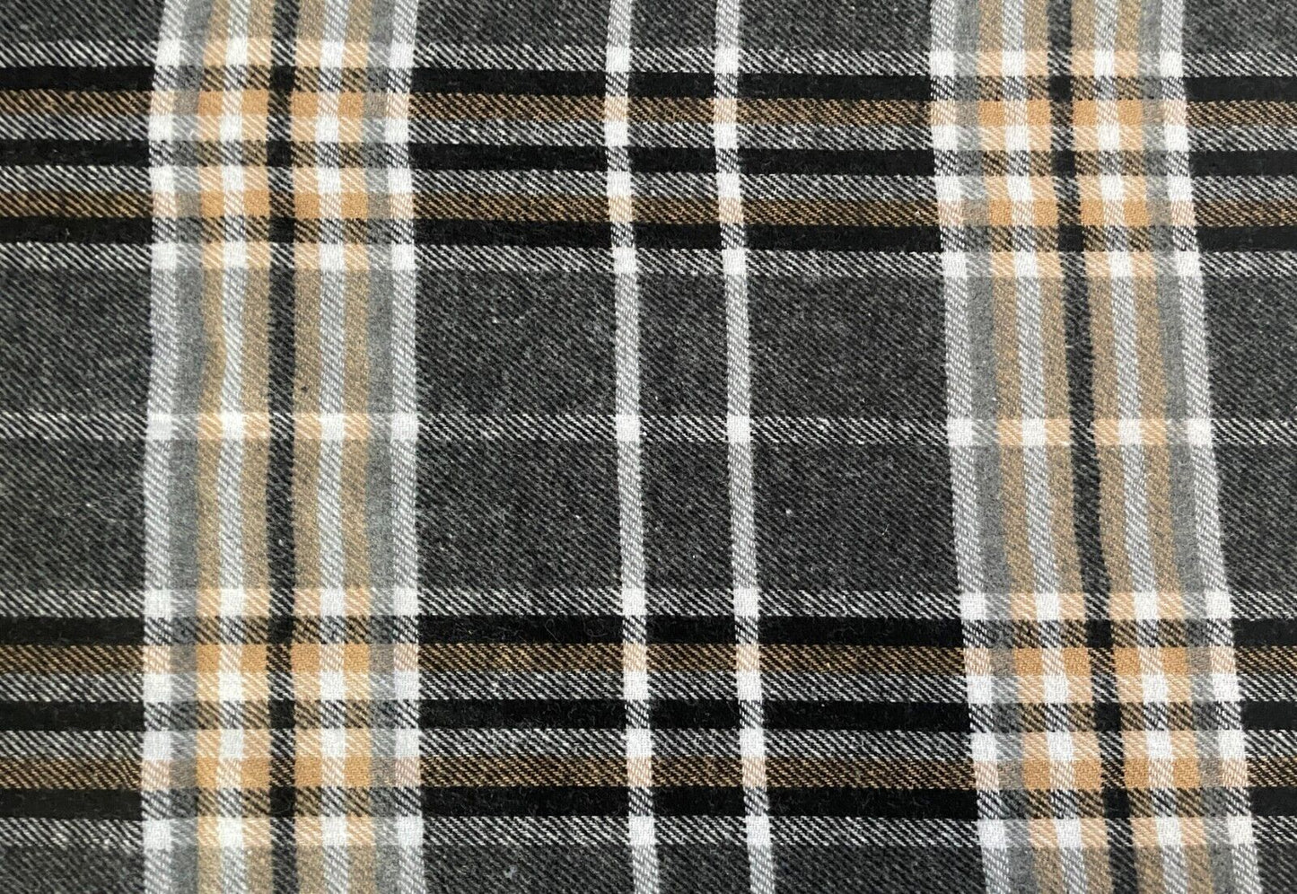 DAISO Neck SCARF Knit Caramel White Grey Black Check Acrylic Long Fringed NEW