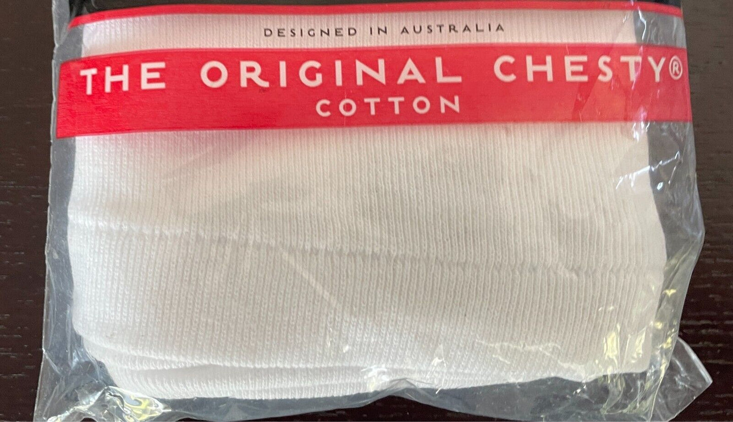 BONDS "Chesty Bond" White Sleeveless Cotton Ribbed Size 22/XXL - New in Pack!