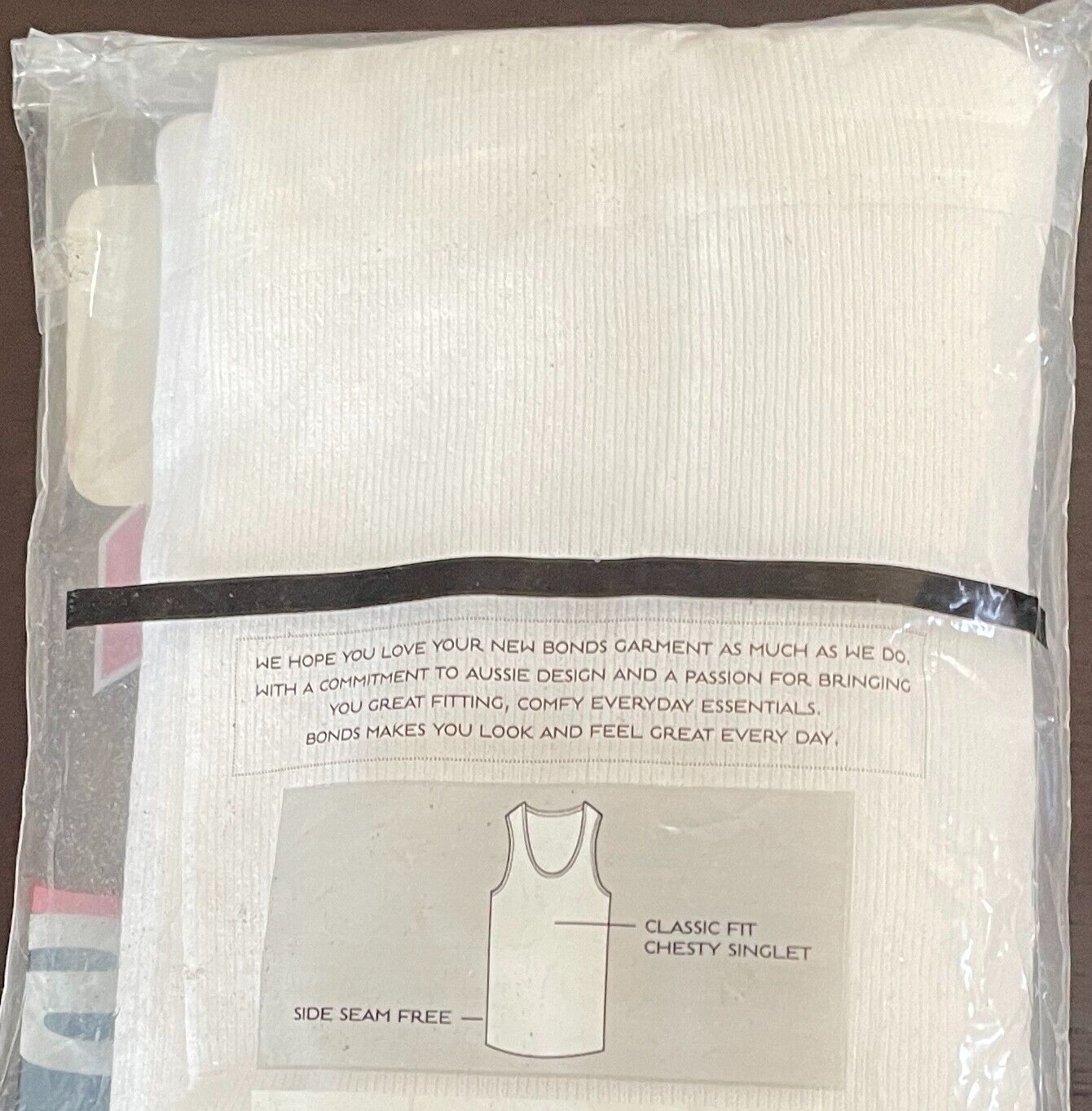 BONDS "Chesty Bond" White Sleeveless Cotton Ribbed Size 22/XXL - New in Pack!