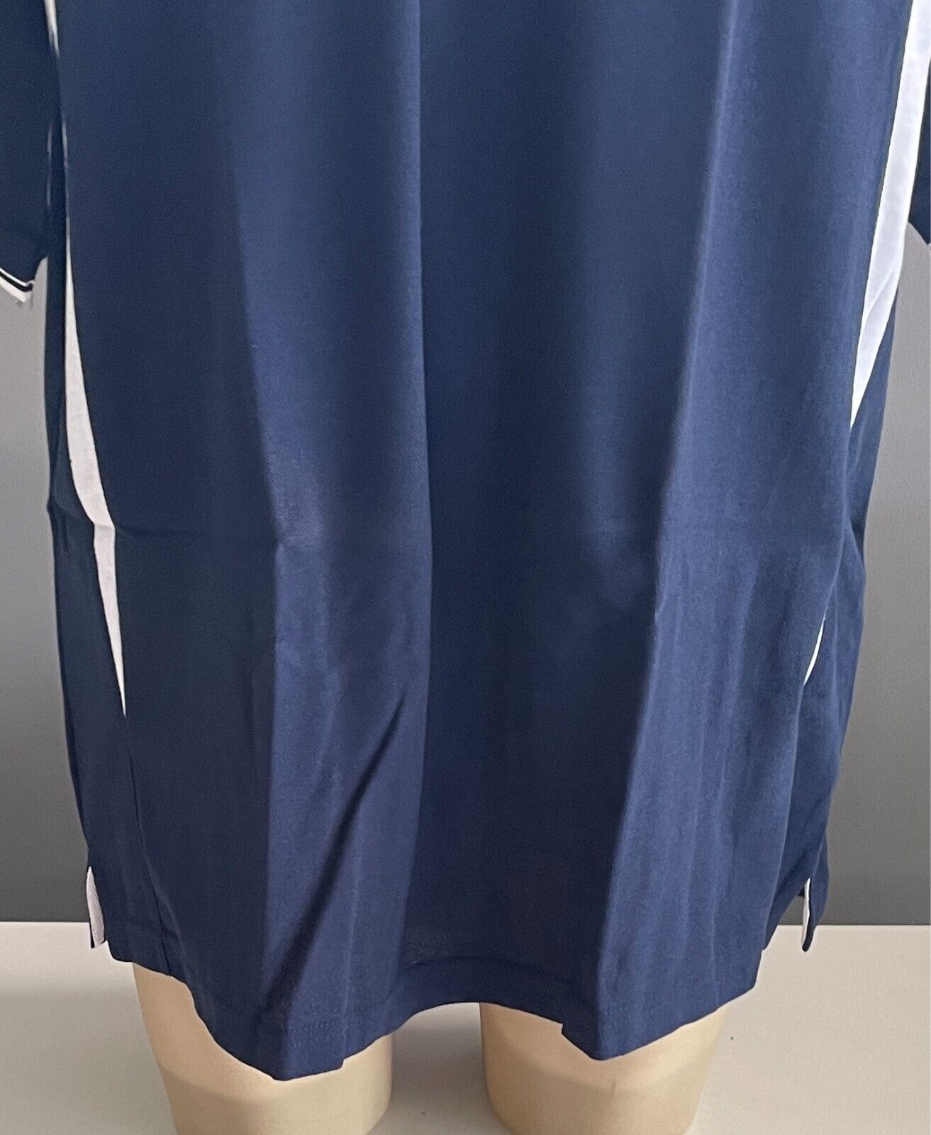 LW REID LWR Polo Shirt  Navy & White Unisex Short Sleeve Size 26 4XL Chest 120cm