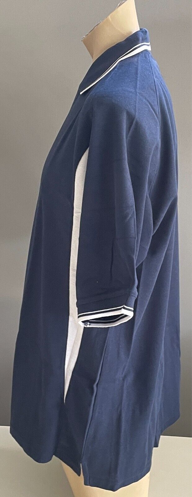 LW REID LWR Polo Shirt  Navy & White Unisex Short Sleeve Size 26 4XL Chest 120cm